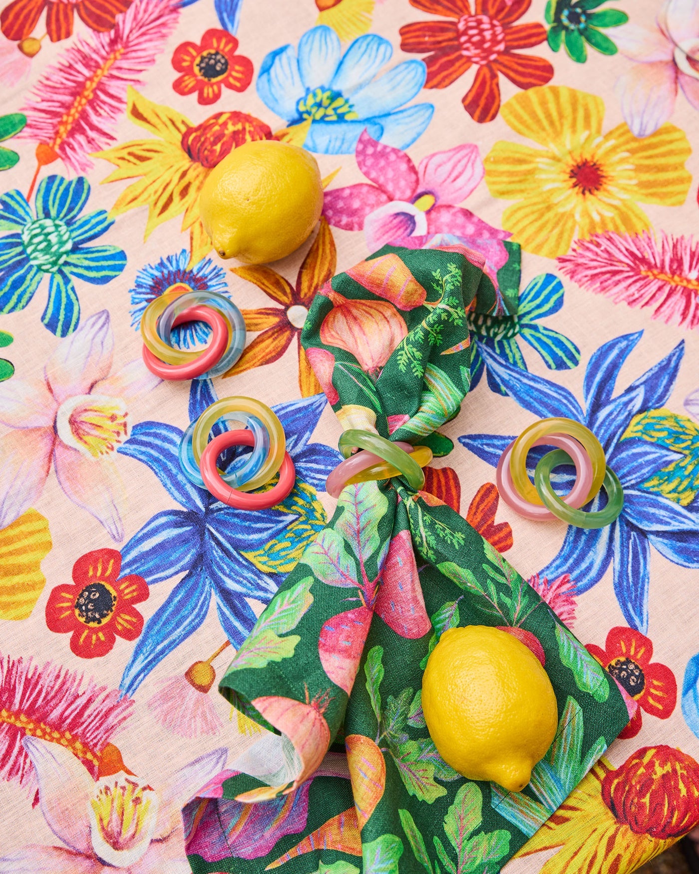 Kip & Co - Veggie Soup Linen 4P Napkin Set - The Ivy Room Adelaide