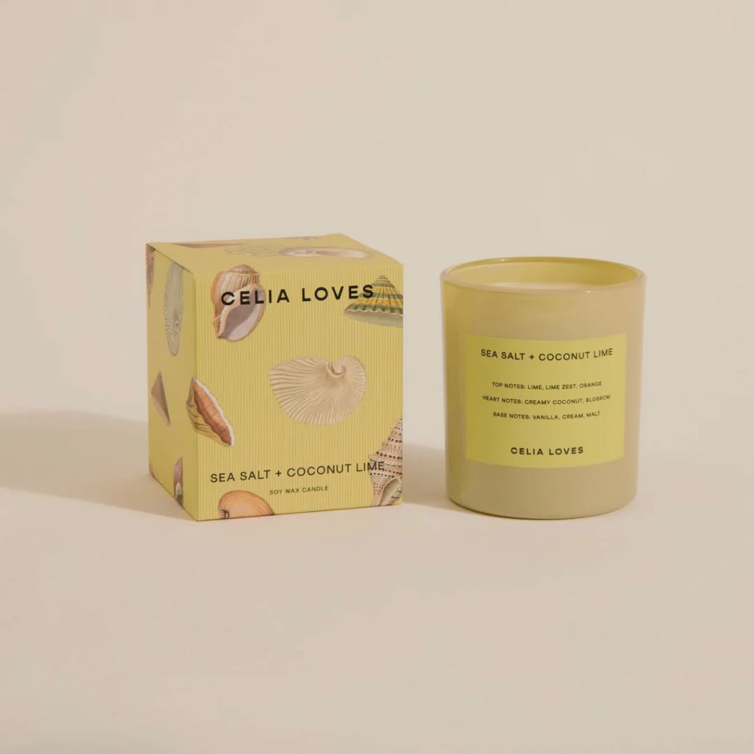 Celia Loves - 80hr Candle | Sea Salt Coconut Lime Candle - The Ivy Room Adelaide