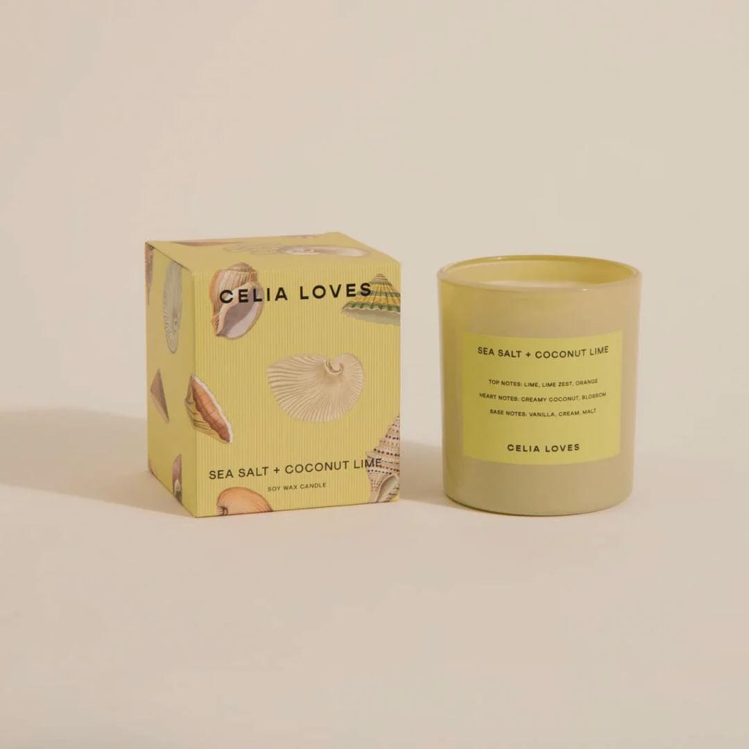 Celia Loves - 80hr Candle | Sea Salt Coconut Lime Candle - The Ivy Room Adelaide
