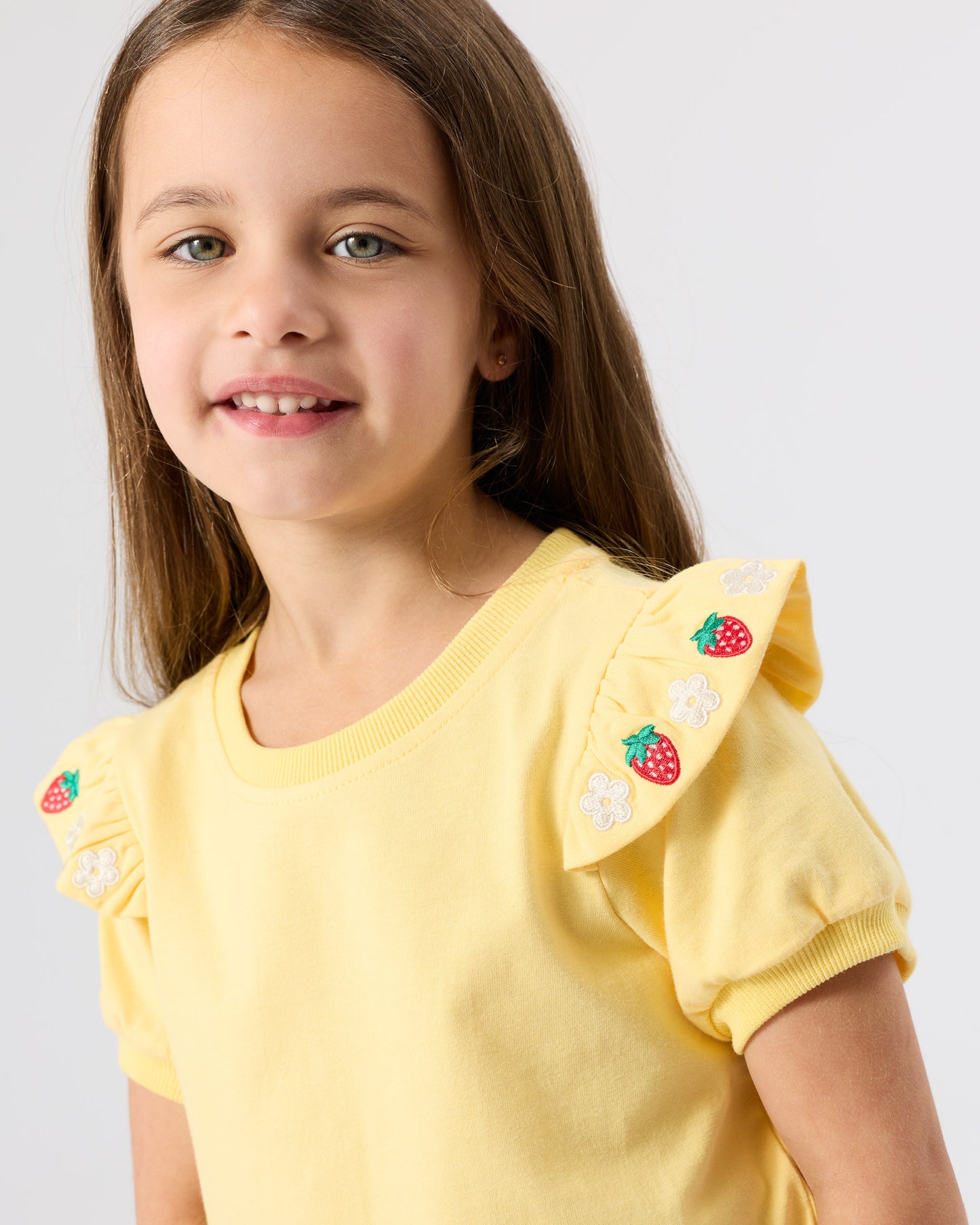Goldie + Ace - Flounce Shoulder Top | Strawberry