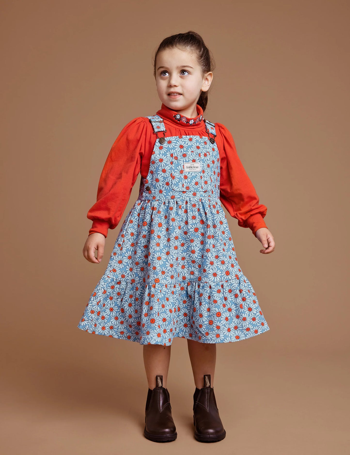 Goldie + Ace - Tiered Corduroy Pinafore Dress