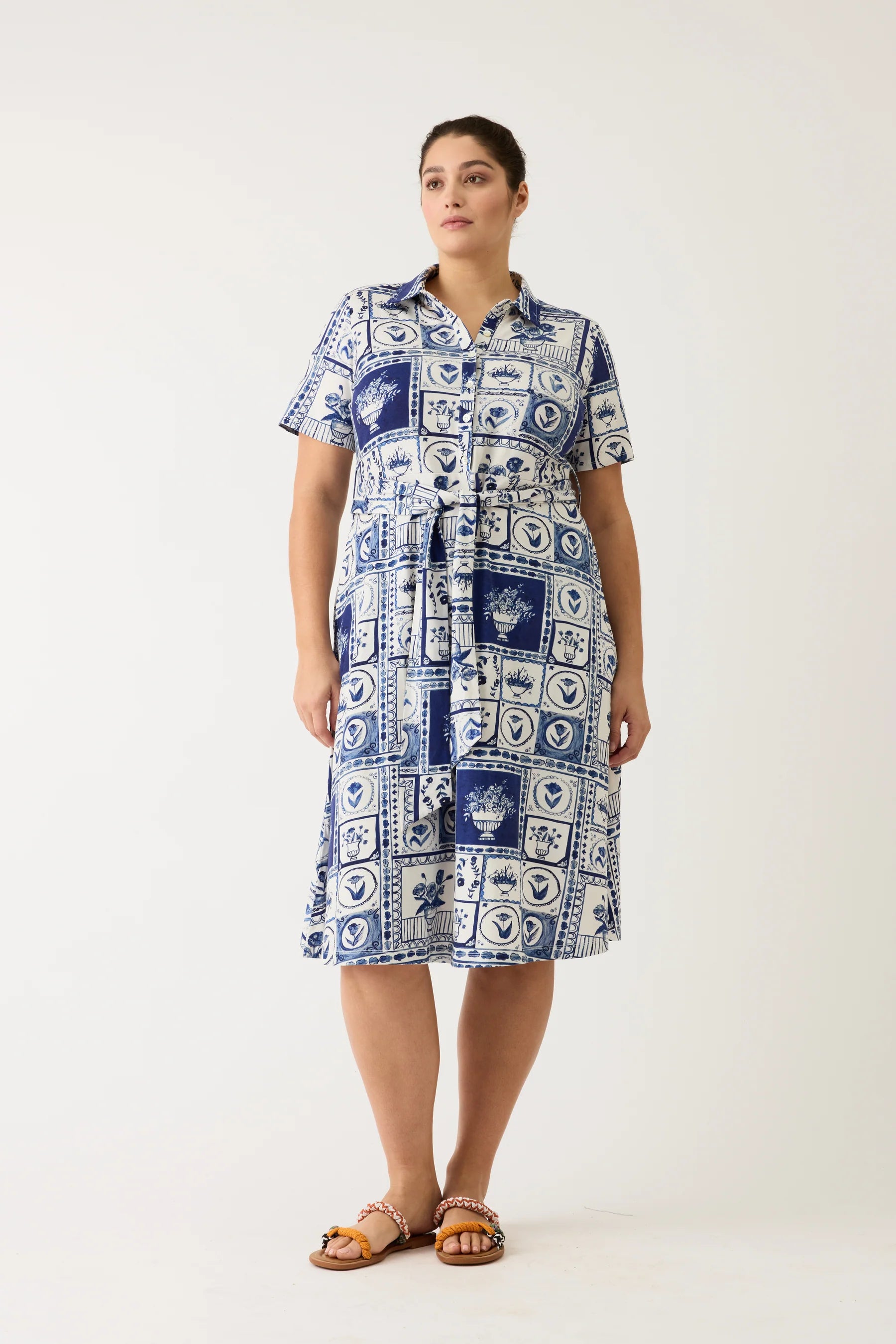 Nancybird - Vera Short Sleeve Dress Lyon Tile - The Ivy Room Adelaide