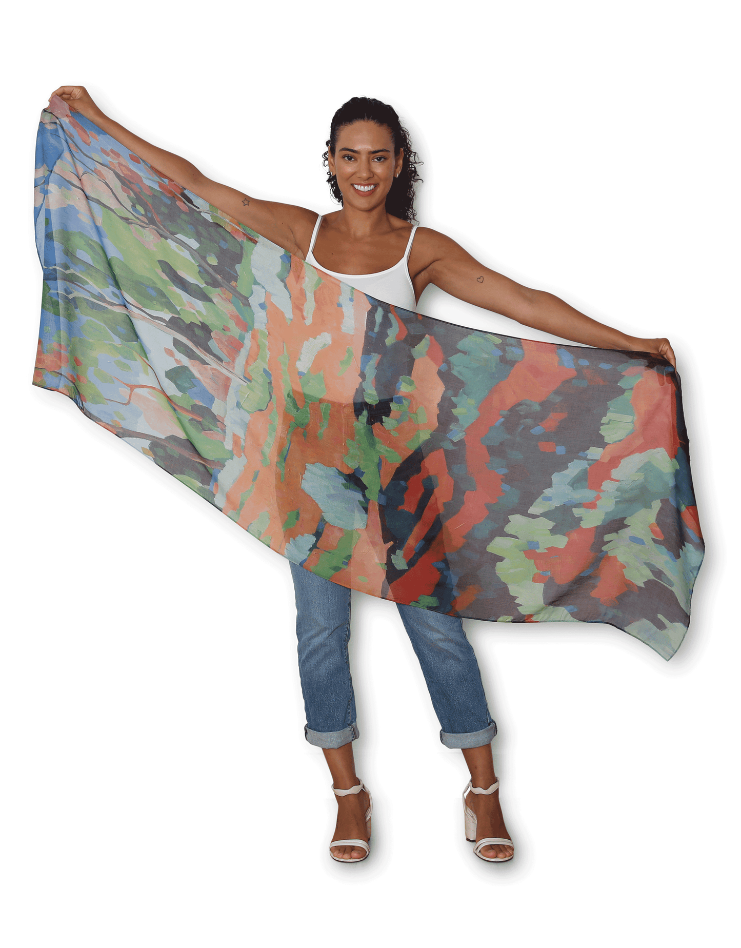 The Artist Label - Viscose Scarf Our Land is a Garden - The Ivy Room Adelaide