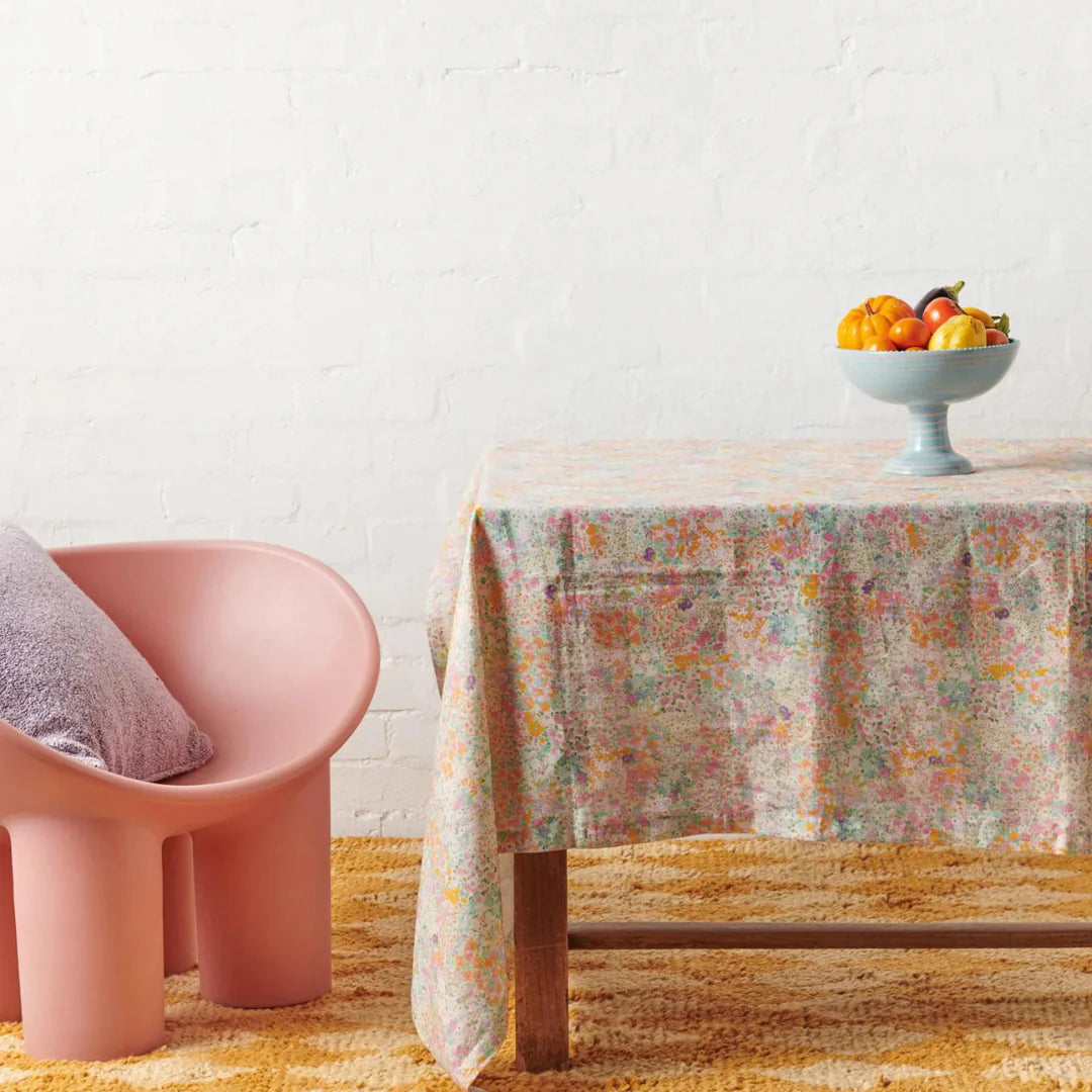 Kip & Co -  Little Bit Ditsy Linen Tablecloth 145cm x 270cm - The Ivy Room Adelaide