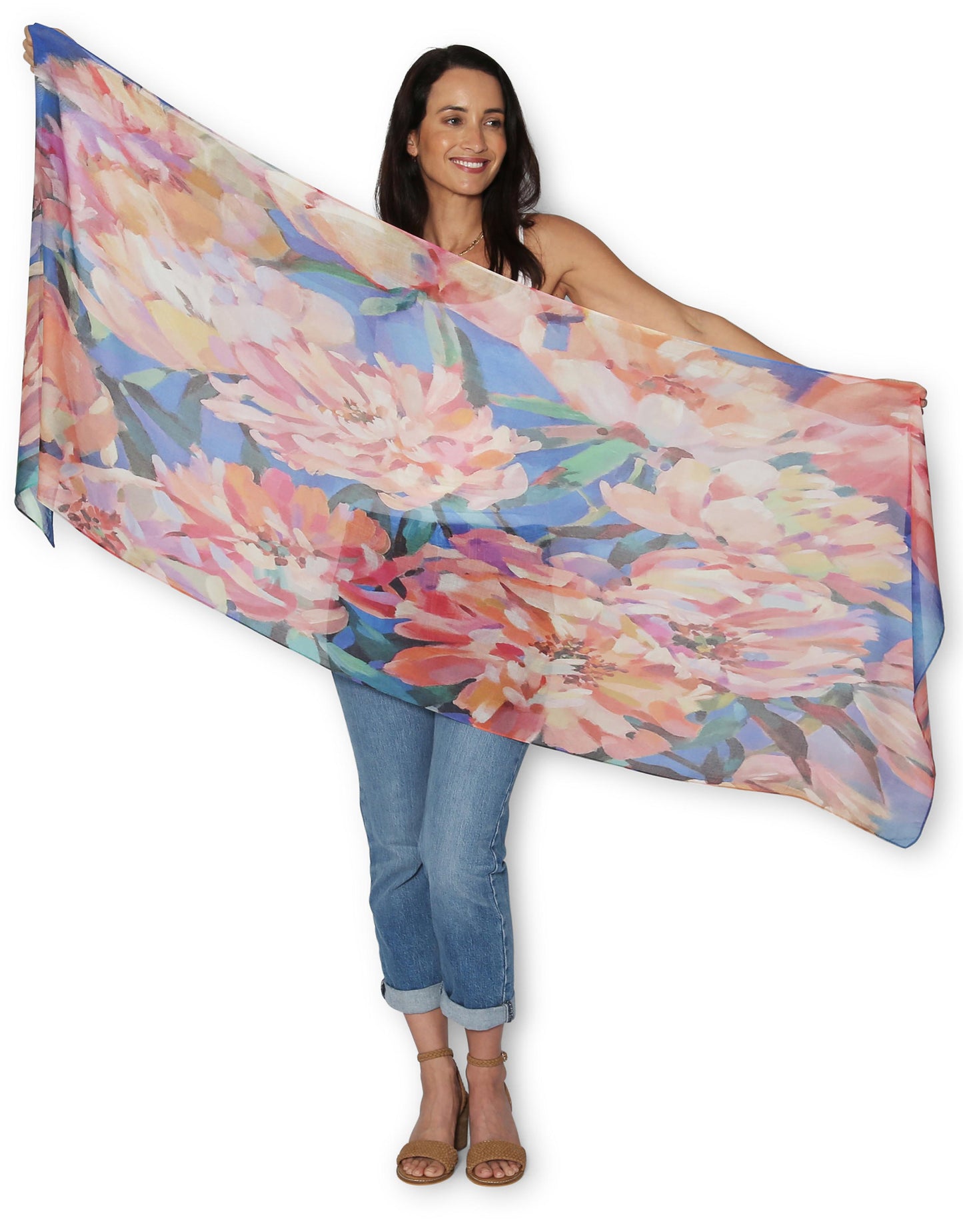 The Artists Label - Viscose Scarf Living Coral