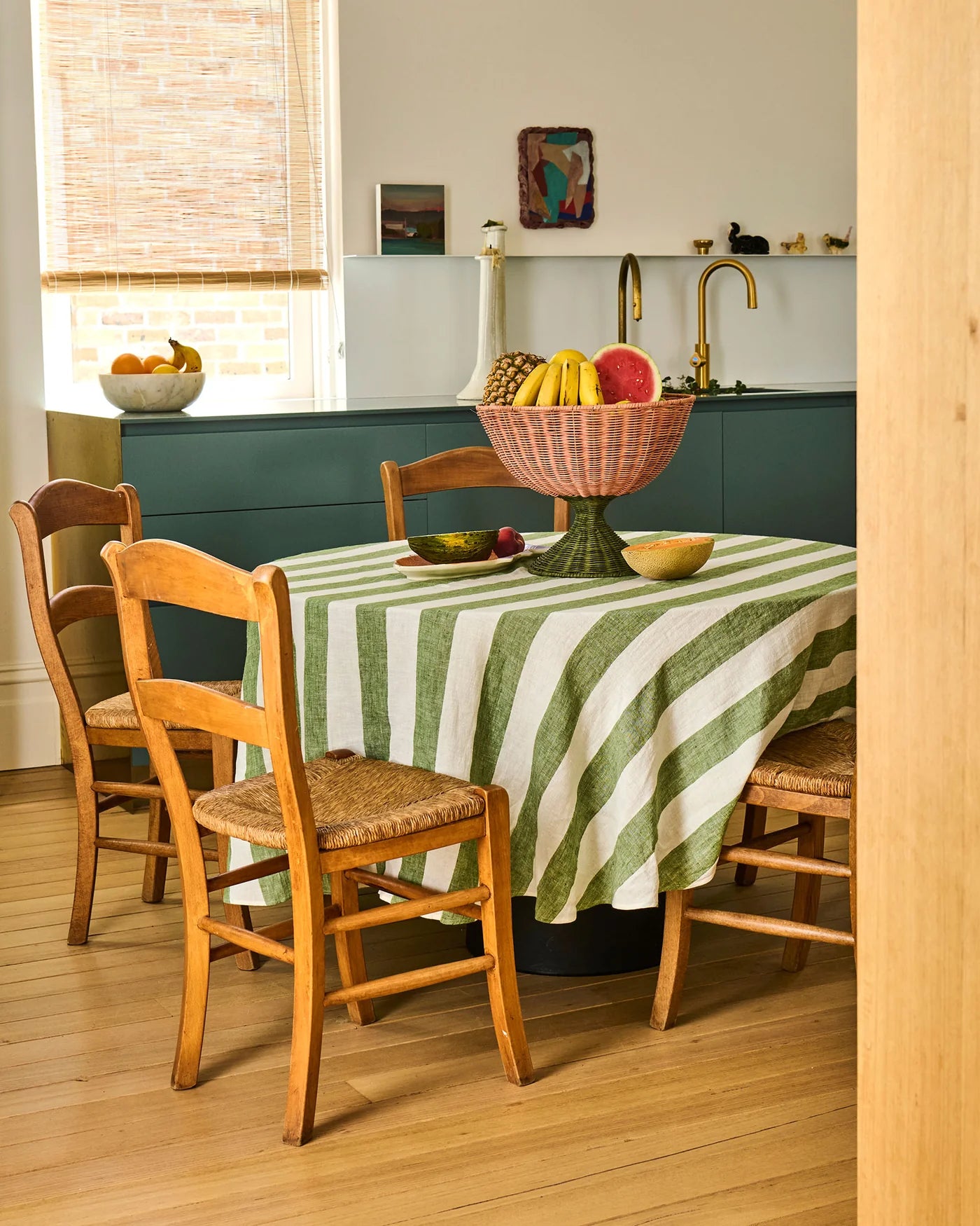 Kip & Co - Moss Stripe Tablecloth