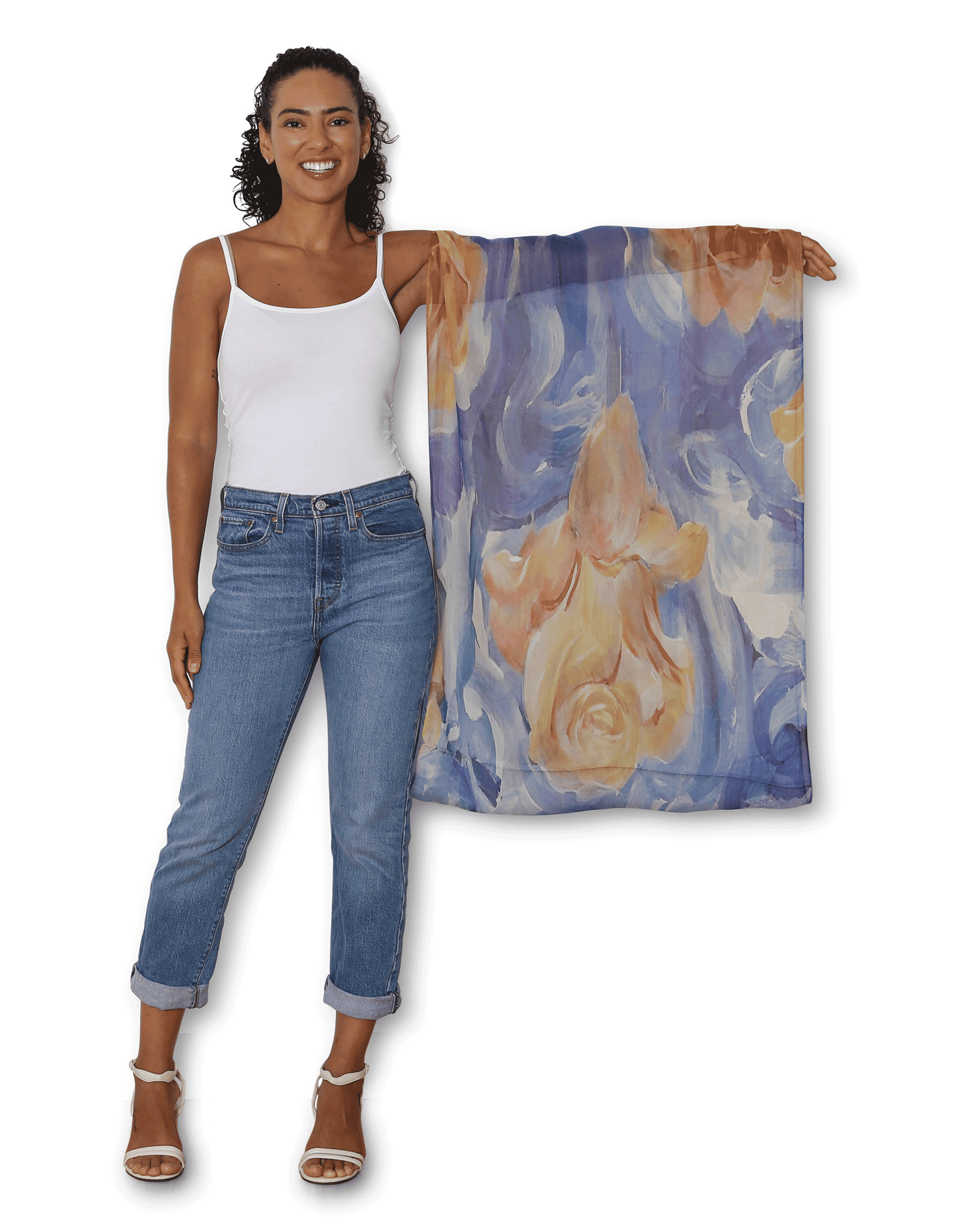 The Artist Label - Viscose Scarf A Sea of Roses - The Ivy Room Adelaide