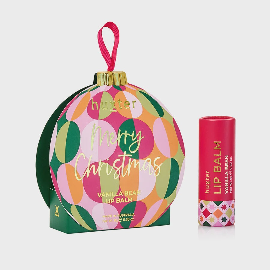 Huxter - Hanging Lip Balm Bauble / Vanilla Bean