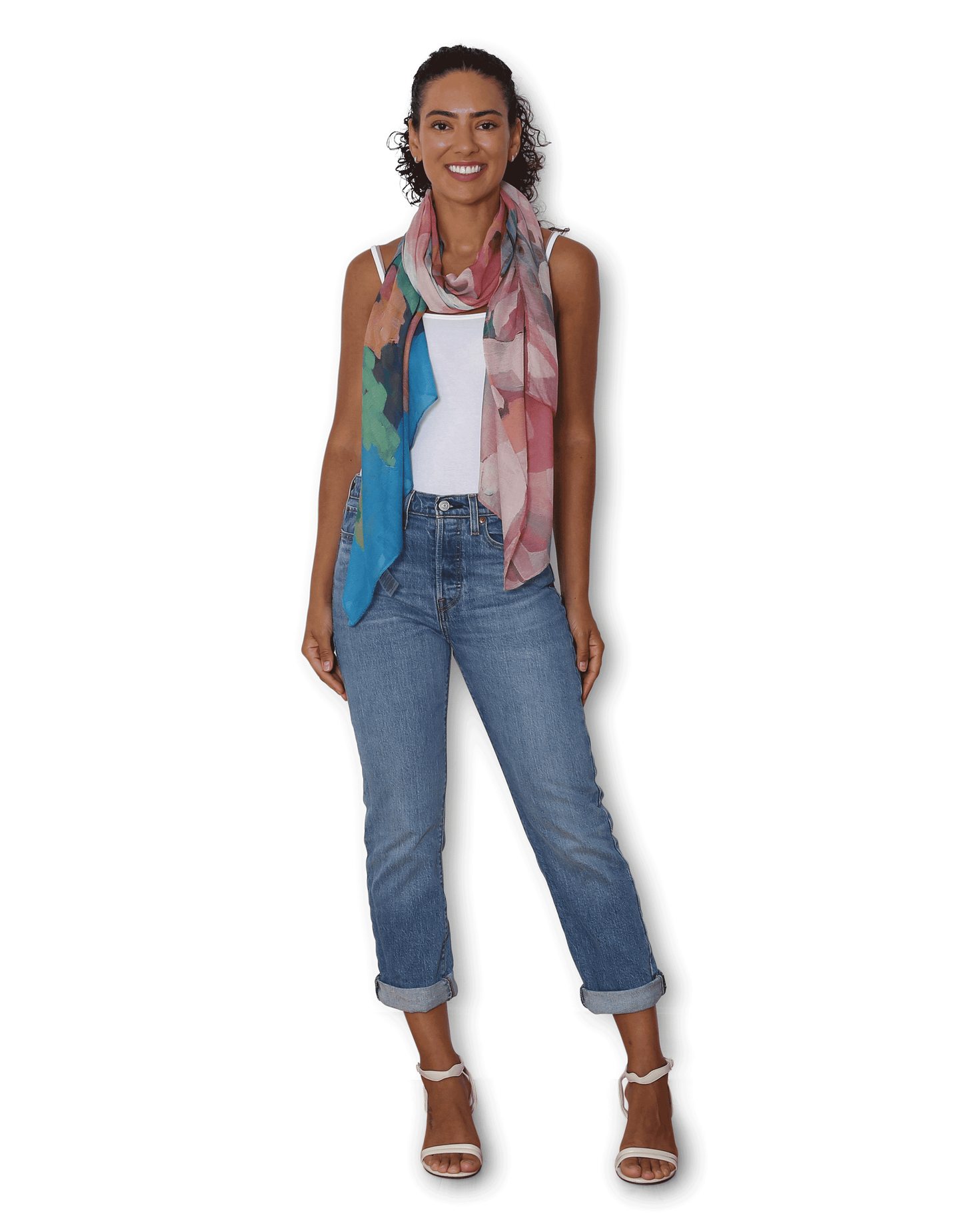 The Artist Label - Viscose Scarf Pink Granite - The Ivy Room Adelaide