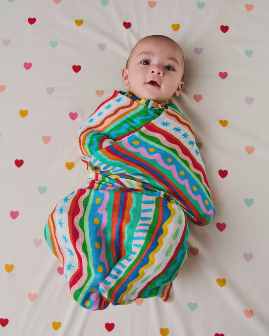 Kip & Co - Beach Patterns Bamboo Swaddle - The Ivy Room Adelaide
