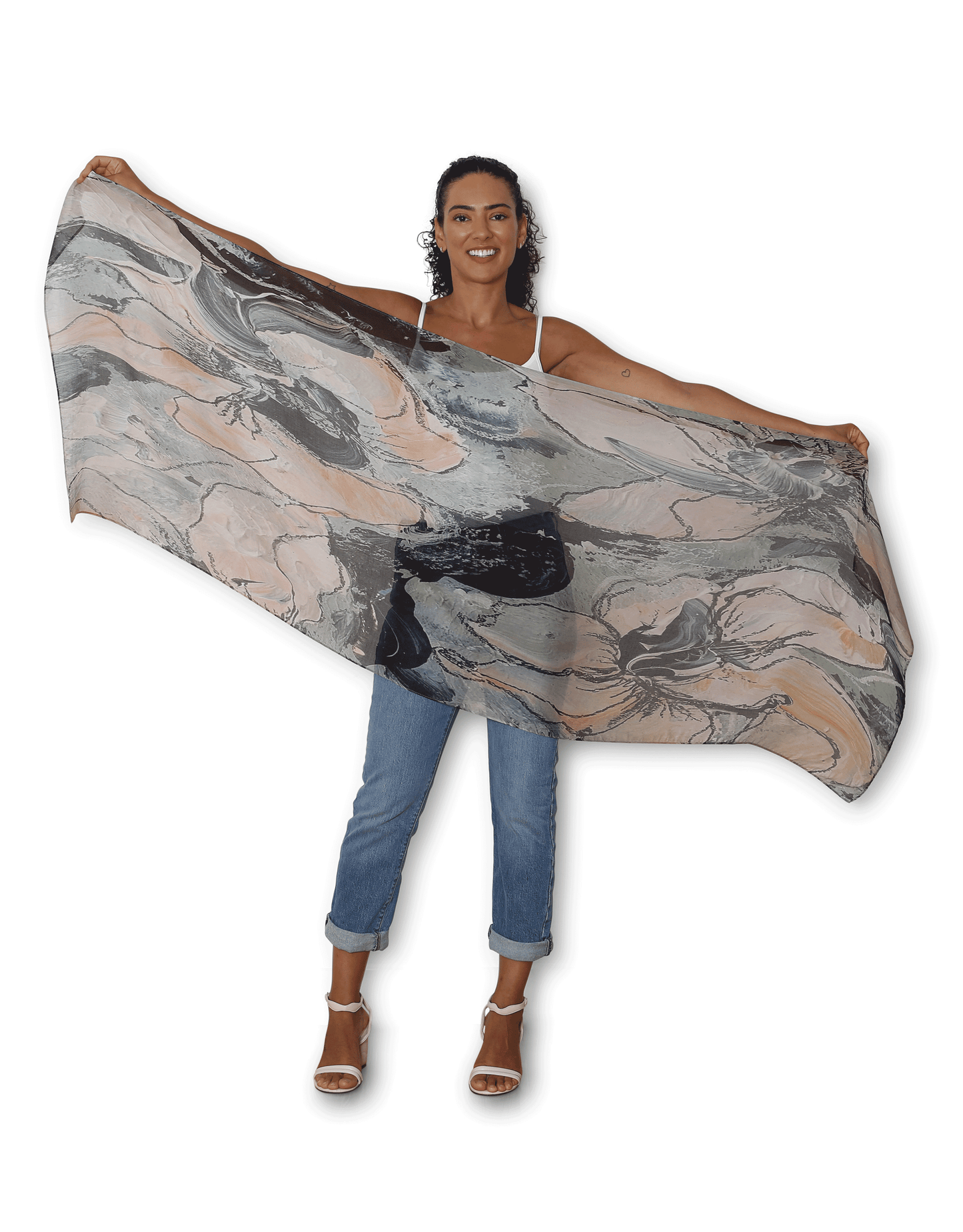 The Artist Label - Viscose Scarf Flowers - The Ivy Room Adelaide