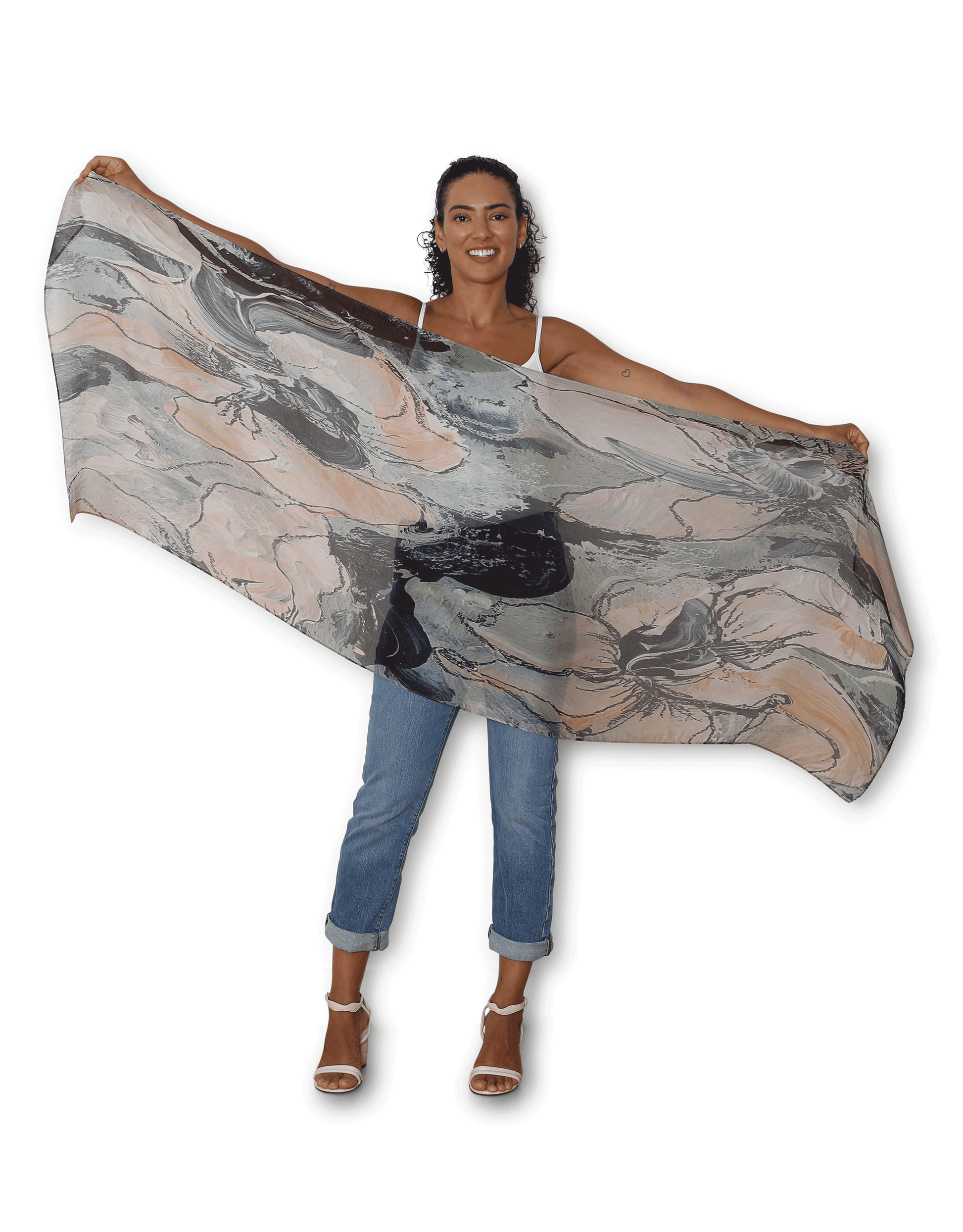 The Artist Label - Viscose Scarf Flowers - The Ivy Room Adelaide