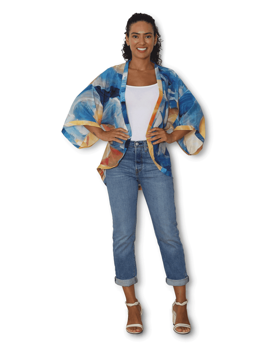 The Artist Label - Silk Kimono A Sea of Roses - The Ivy Room Adelaide