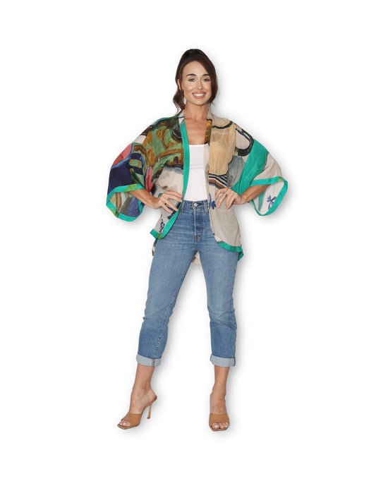 The Artists Label - Silk Kimono Some Mornings are Brighter than others - The Ivy Room Adelaide