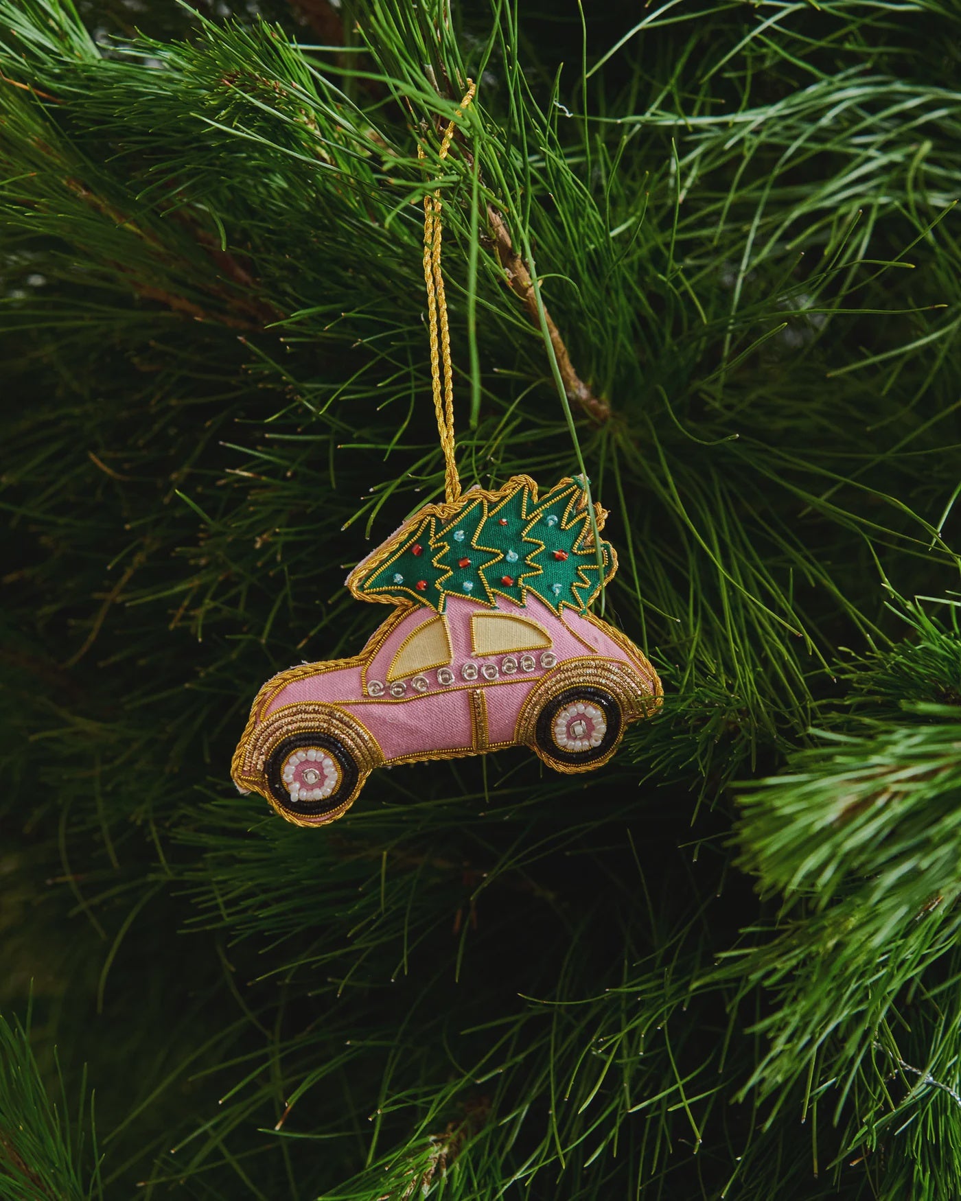 Kip & Co - Christmas Decoration Pink Car - The Ivy Room Adelaide