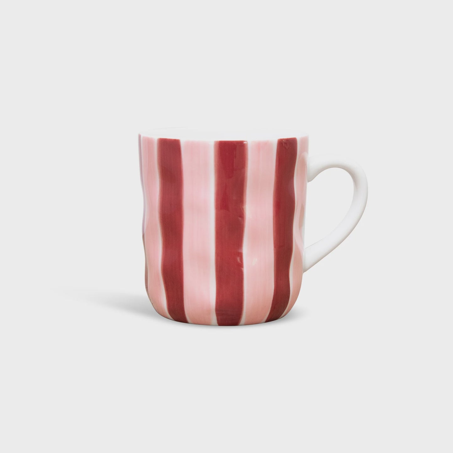 Noss & Co - Mug | Pink & Burgundy Stripe - The Ivy Room Adelaide
