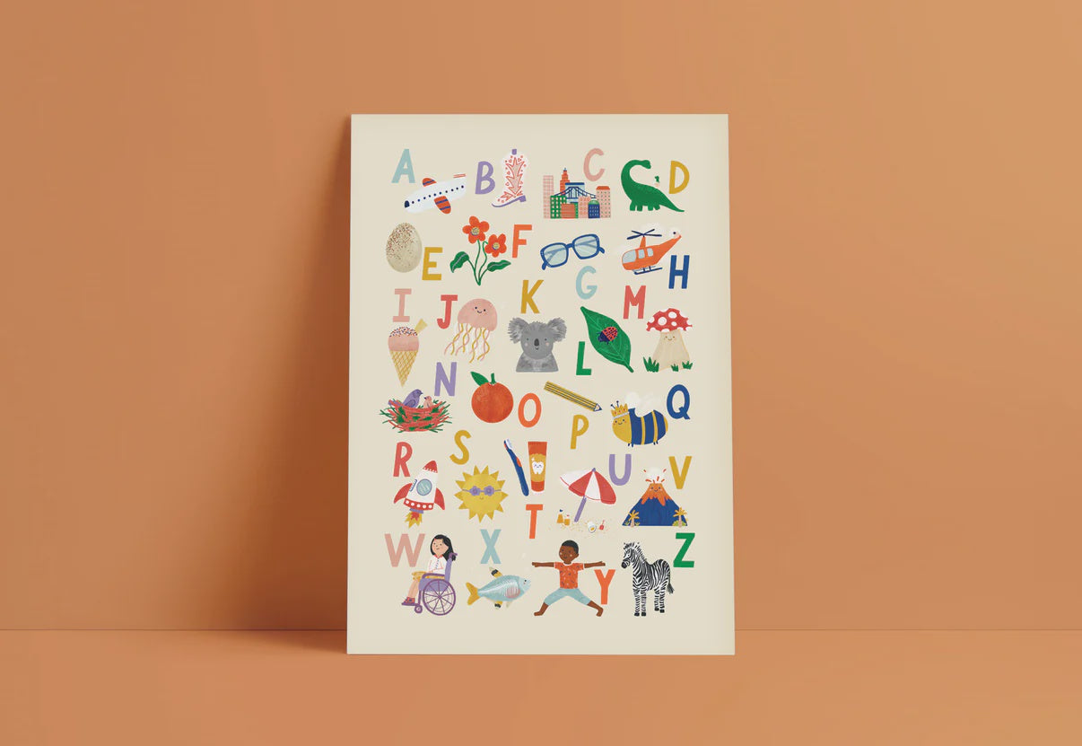 Lauren Sissons - A-Z Alphabet Print - The Ivy Room Adelaide