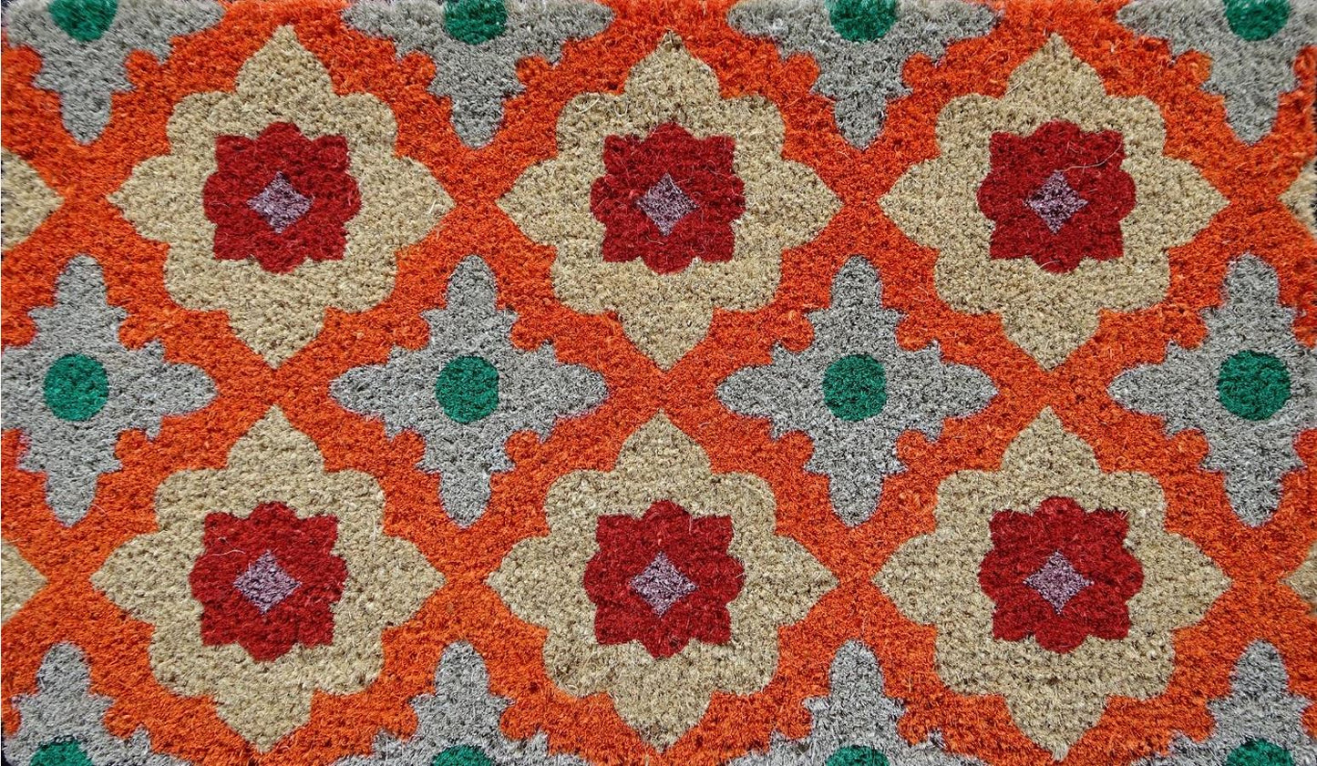 Anna Chandler Design - Coir Doormat / Florentine Tan