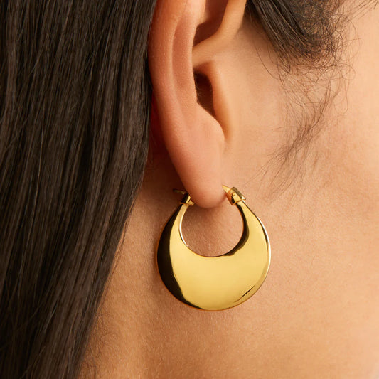 Najo - Cresence Hoop Earring Gold