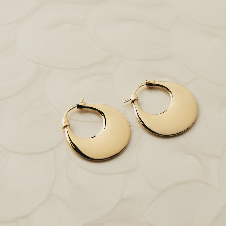 Najo - Cresence Hoop Earring Gold - The Ivy Room Adelaide