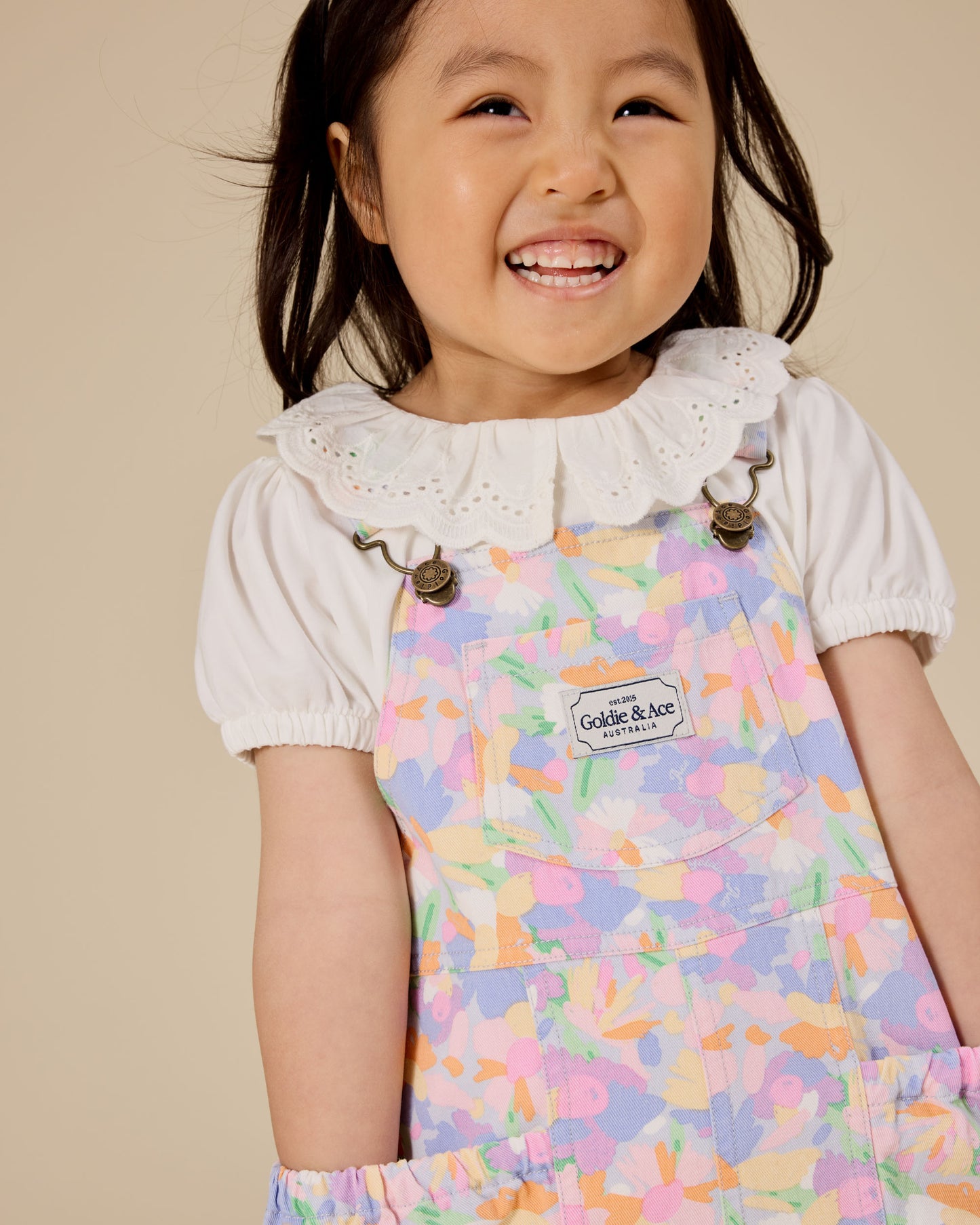 Goldie + Ace - Pastel Bouquet Pocket Overalls
