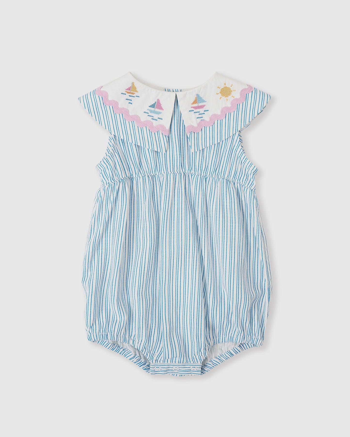 Goldie + Ace - Sailor Stripe Collared Romper