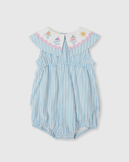 Goldie + Ace - Sailor Stripe Collared Romper - The Ivy Room Adelaide