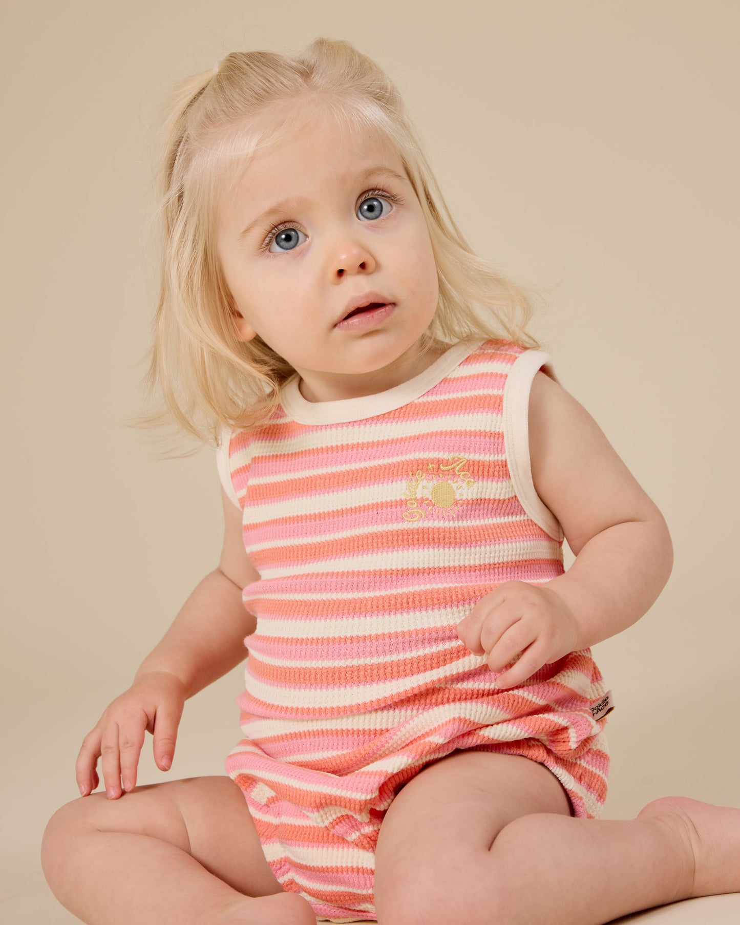 Goldie + Ace - Watermelon Stripe Bubble Romper