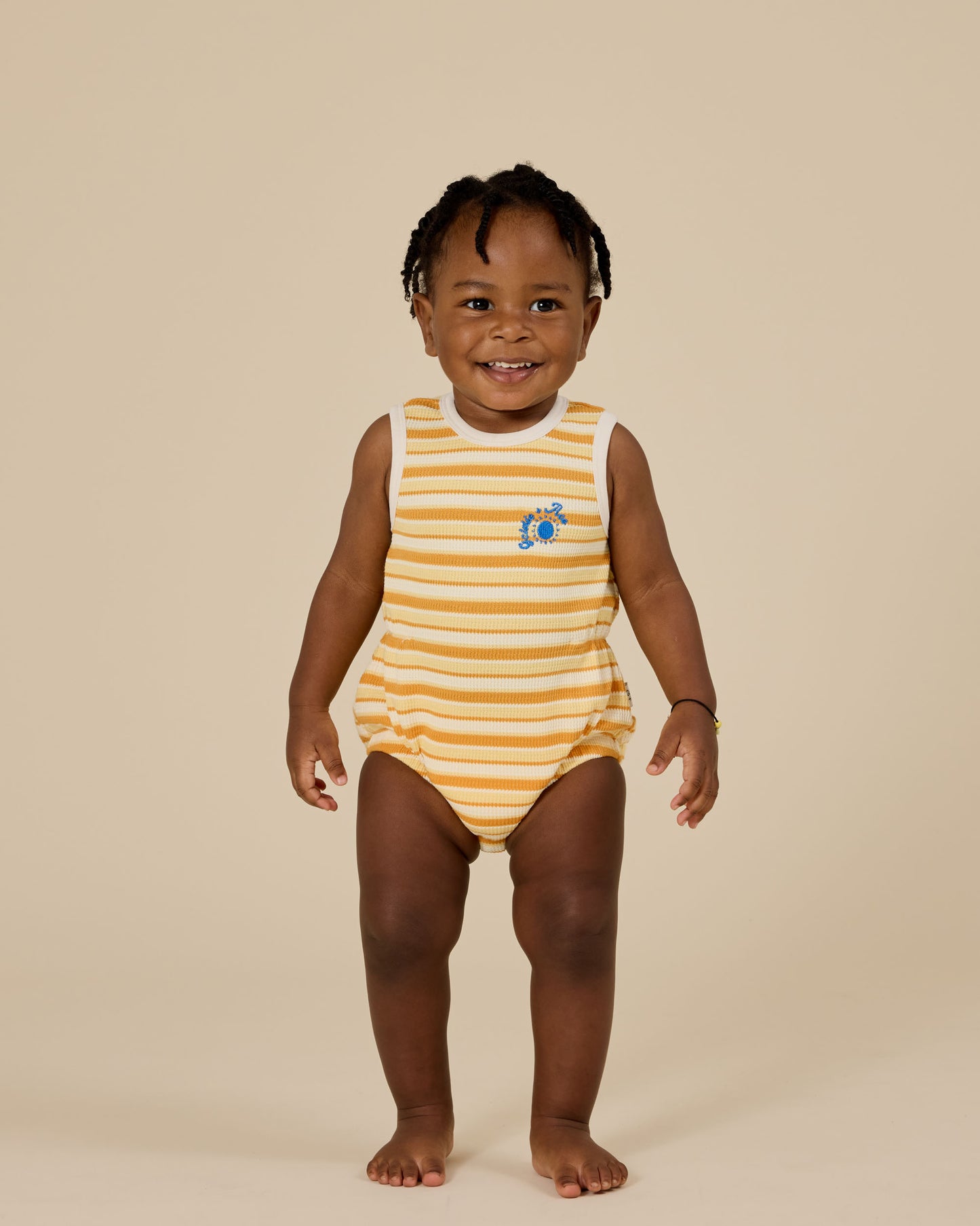Goldie + Ace - Sunshine Stripe Bubble Romper