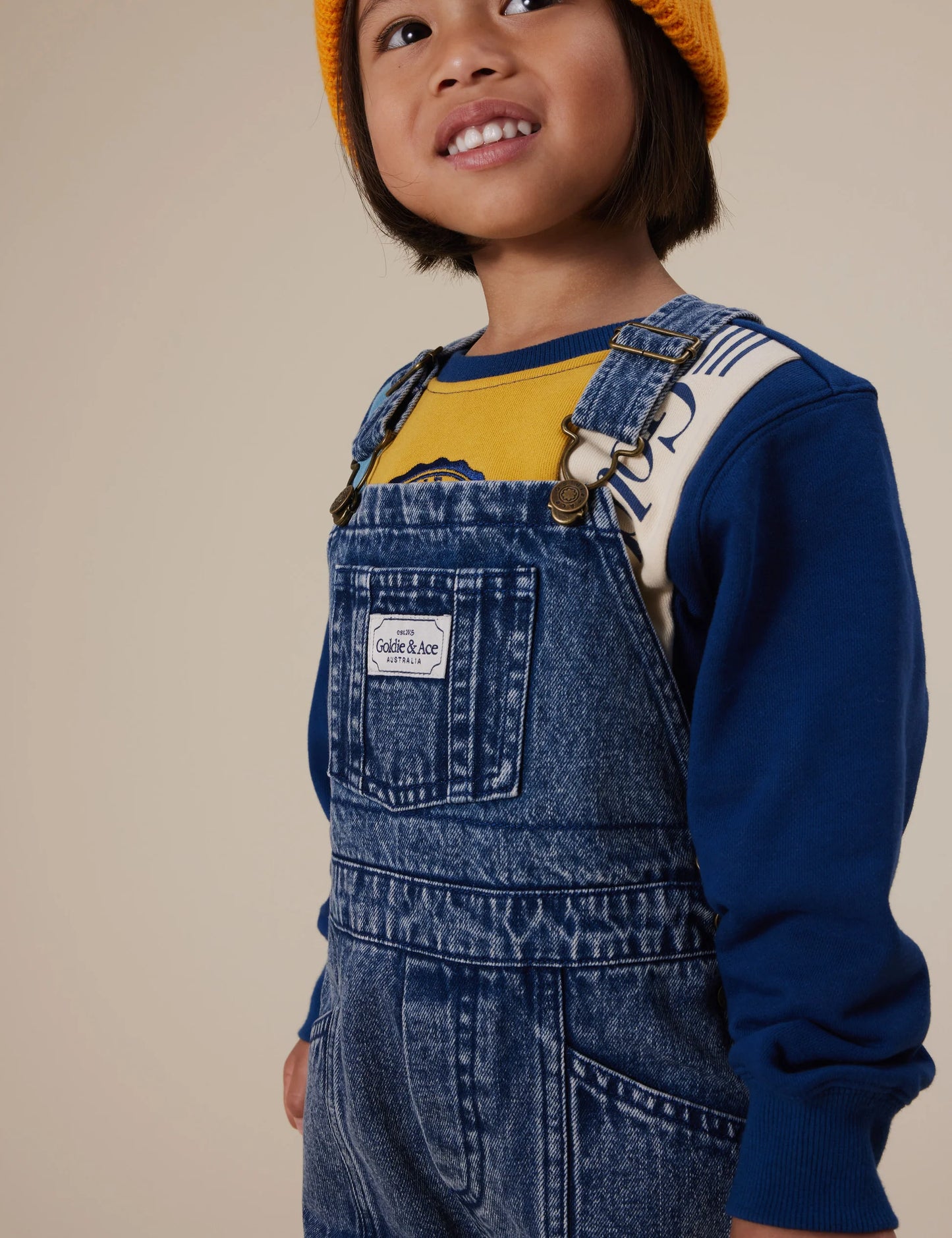 Goldie + Ace - Blake Vintage Washed Denim Overalls - The Ivy Room Adelaide