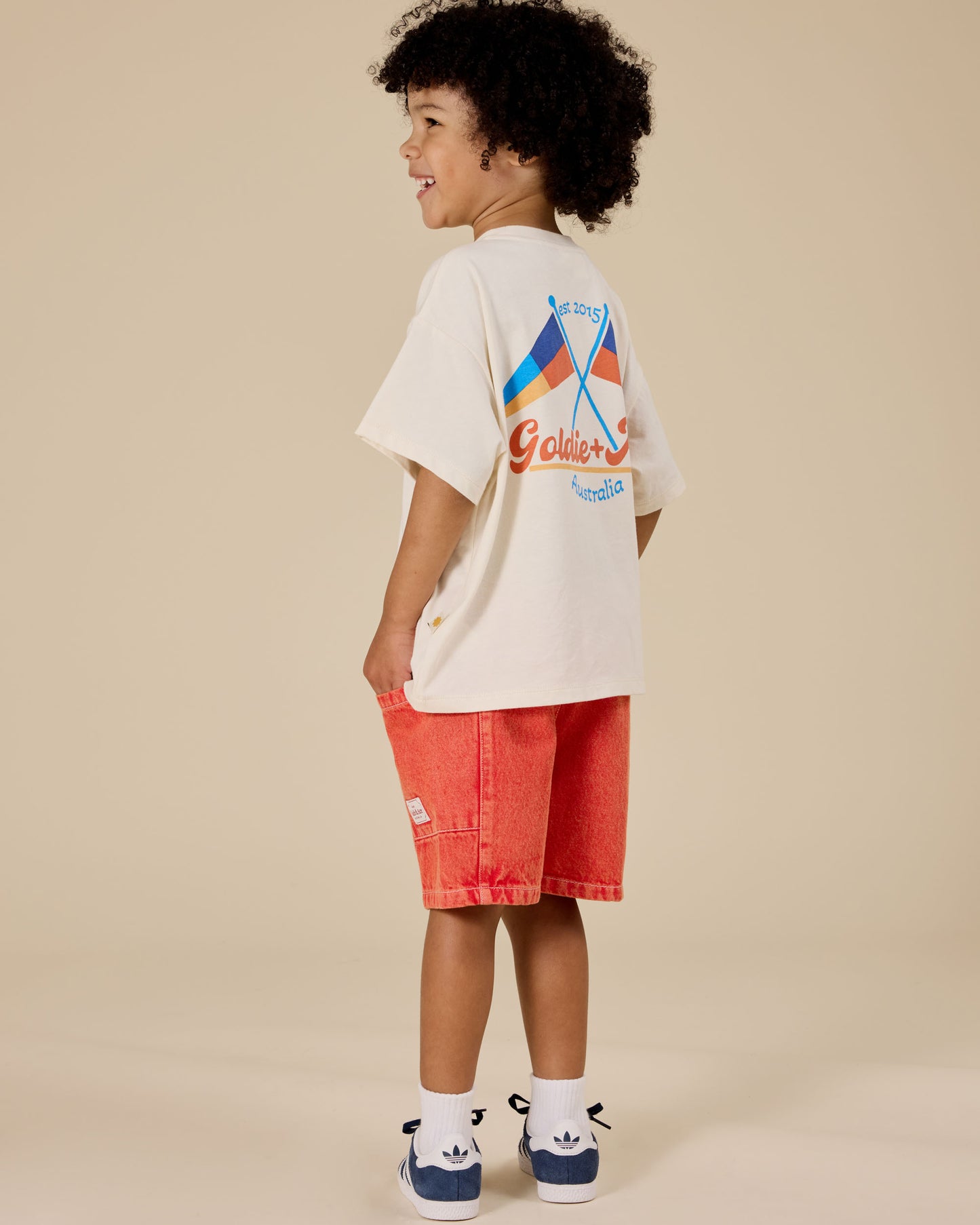 Goldie + Ace - Noah Denim Pocket Shorts Apple Red