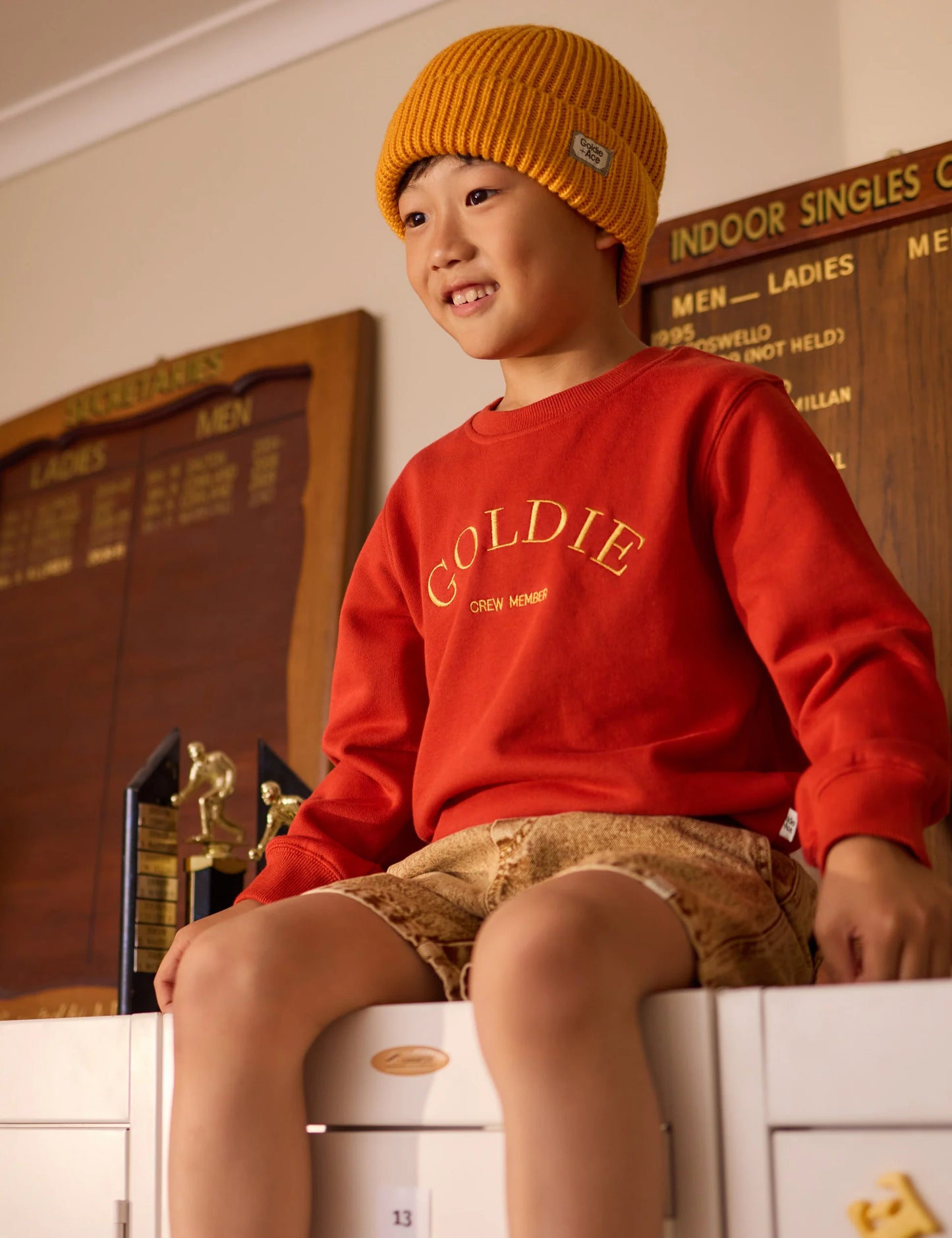 Goldie + Ace - Embroidered Sweater Red - The Ivy Room Adelaide