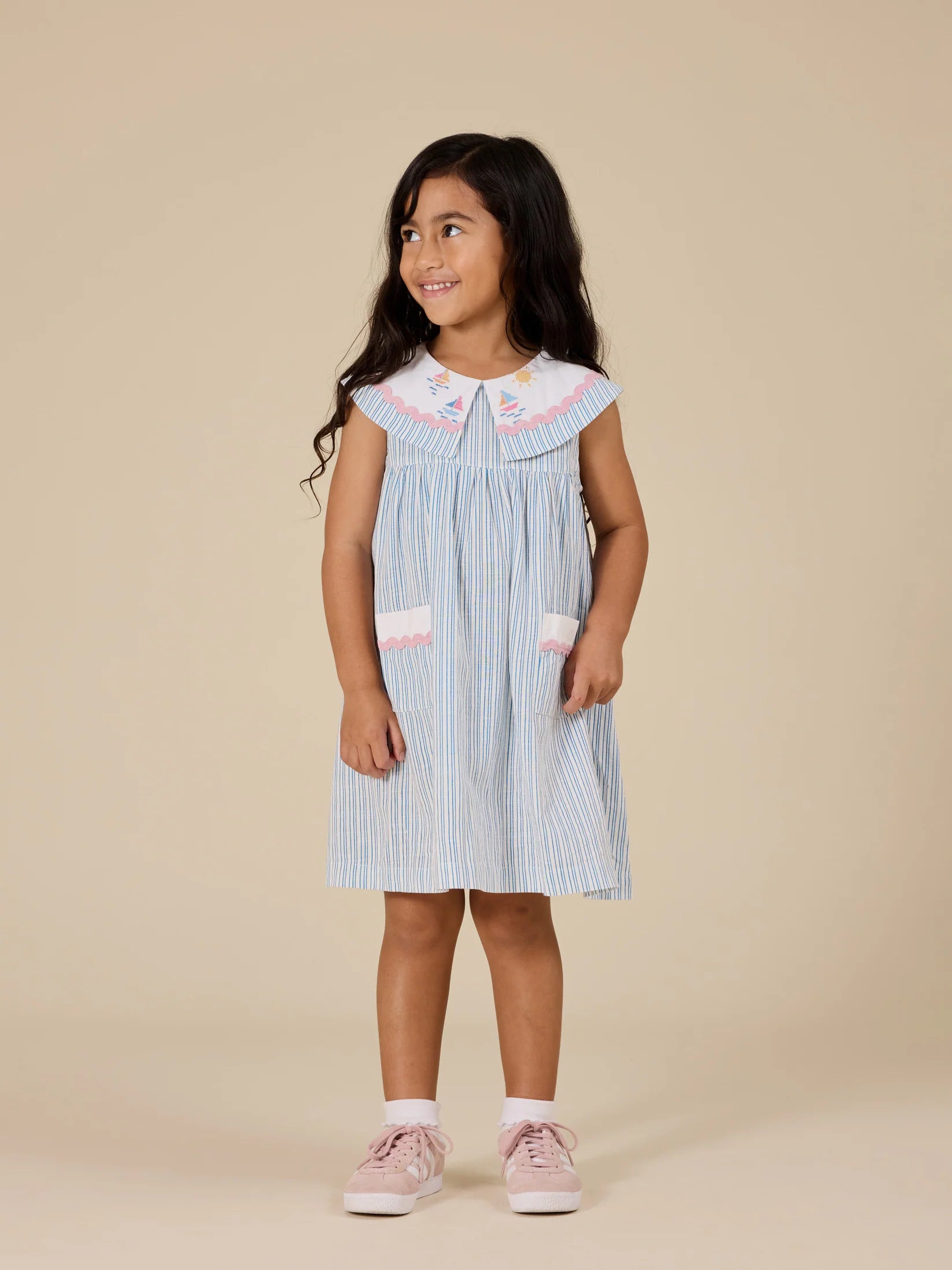Goldie + Ace - Sailor Stripe Collared Dress - The Ivy Room Adelaide