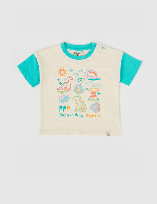 Goldie + Ace - Puff Print Dinosaur Valley T-Shirt - The Ivy Room Adelaide