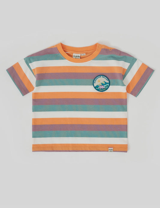 Goldie + Ace - Dino Valley Nostalgia Stripe T-Shirt - The Ivy Room Adelaide