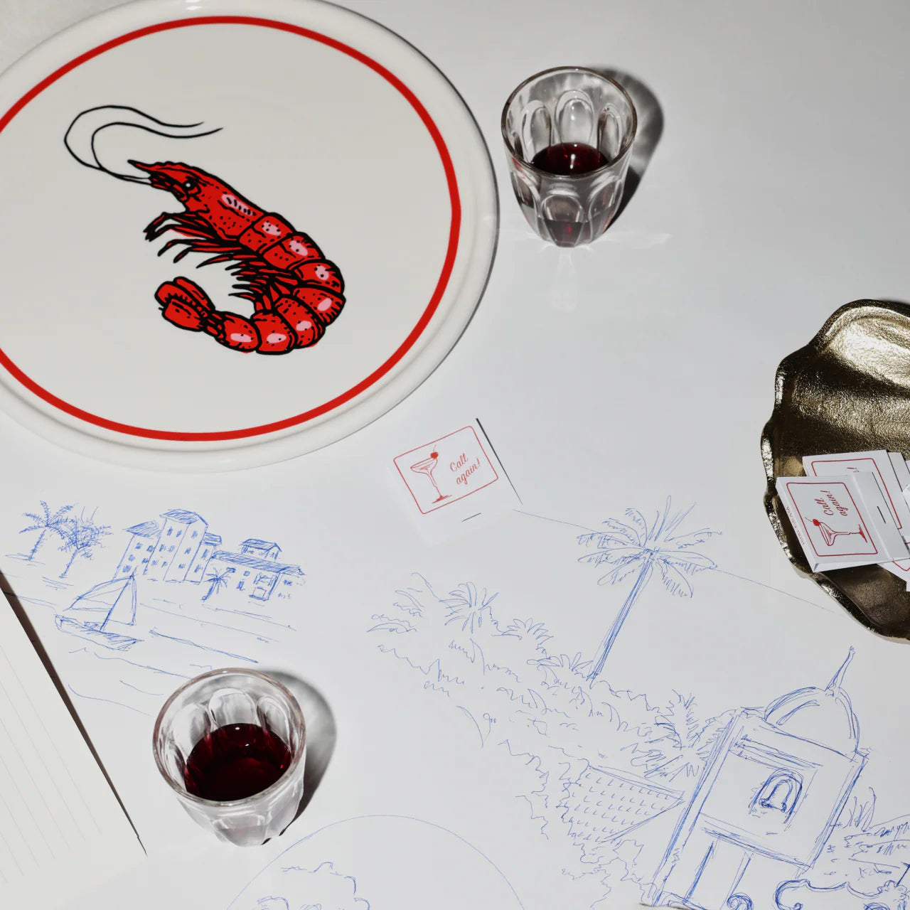 Studio Milligram - Christmas Plate Prawn - The Ivy Room Adelaide