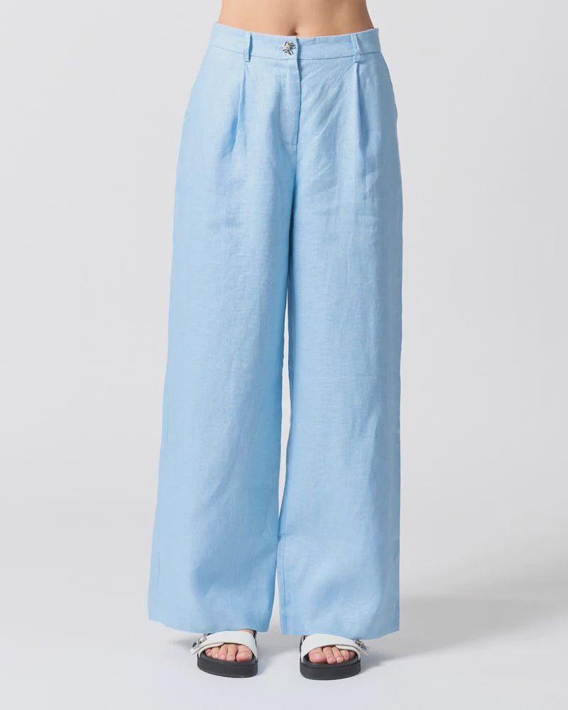 Walnut - Malta Pant / Sky Blue - The Ivy Room Adelaide