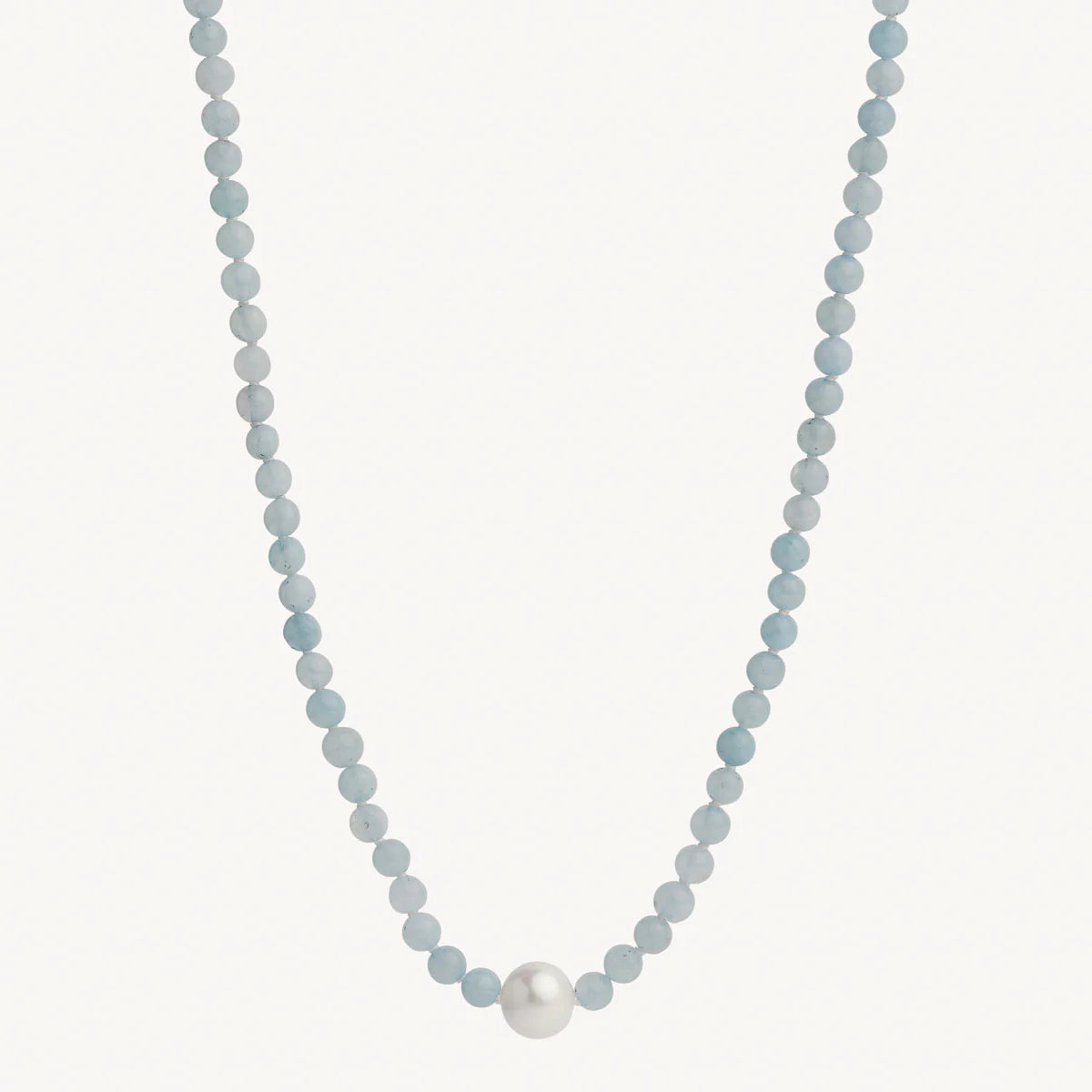 Najo - Sunset Aquamarine & Pearl Necklace