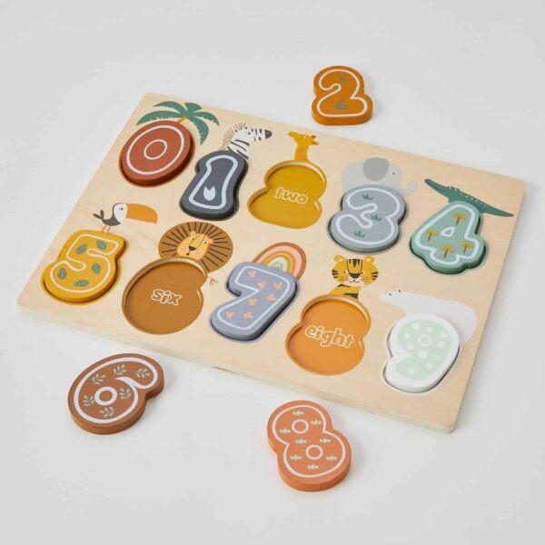 Zookabee - Wooden Number Puzzle - The Ivy Room Adelaide