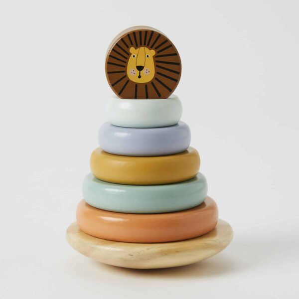 Zookabee - Wooden Lion Tower Rings