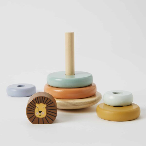 Zookabee - Wooden Lion Tower Rings