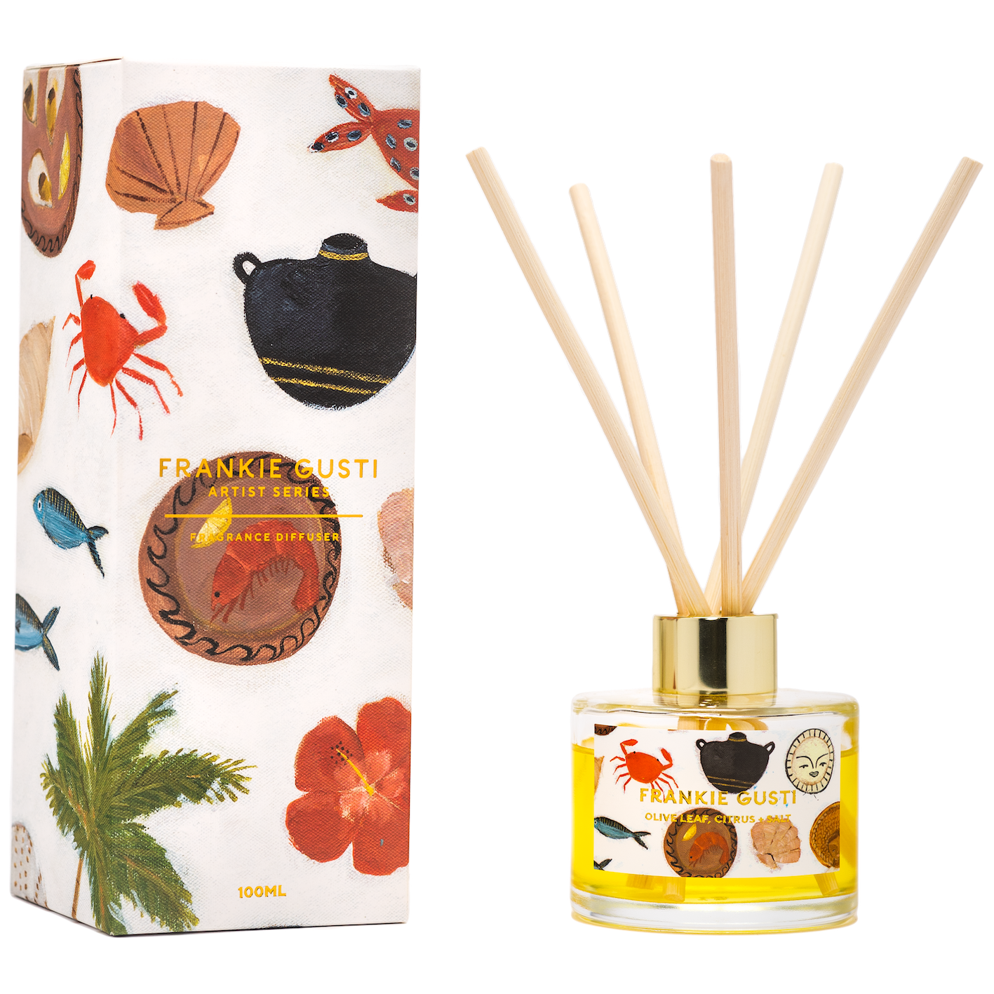 Frankie Gusti - Artist Series Diffuser Olive Leaf, Citrus & Salt - The Ivy Room Adelaide