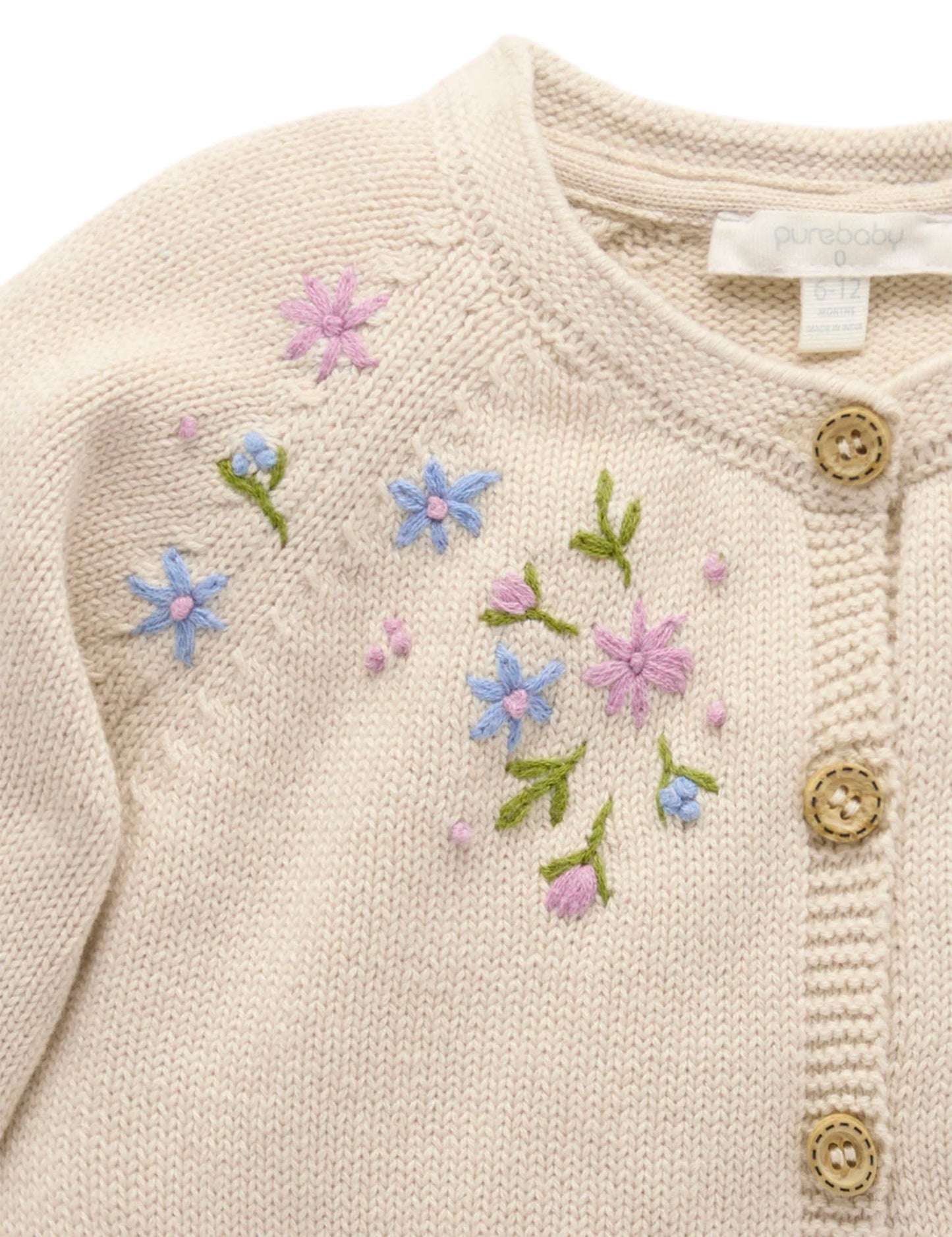 Purebaby - Posie Cardigan Cream