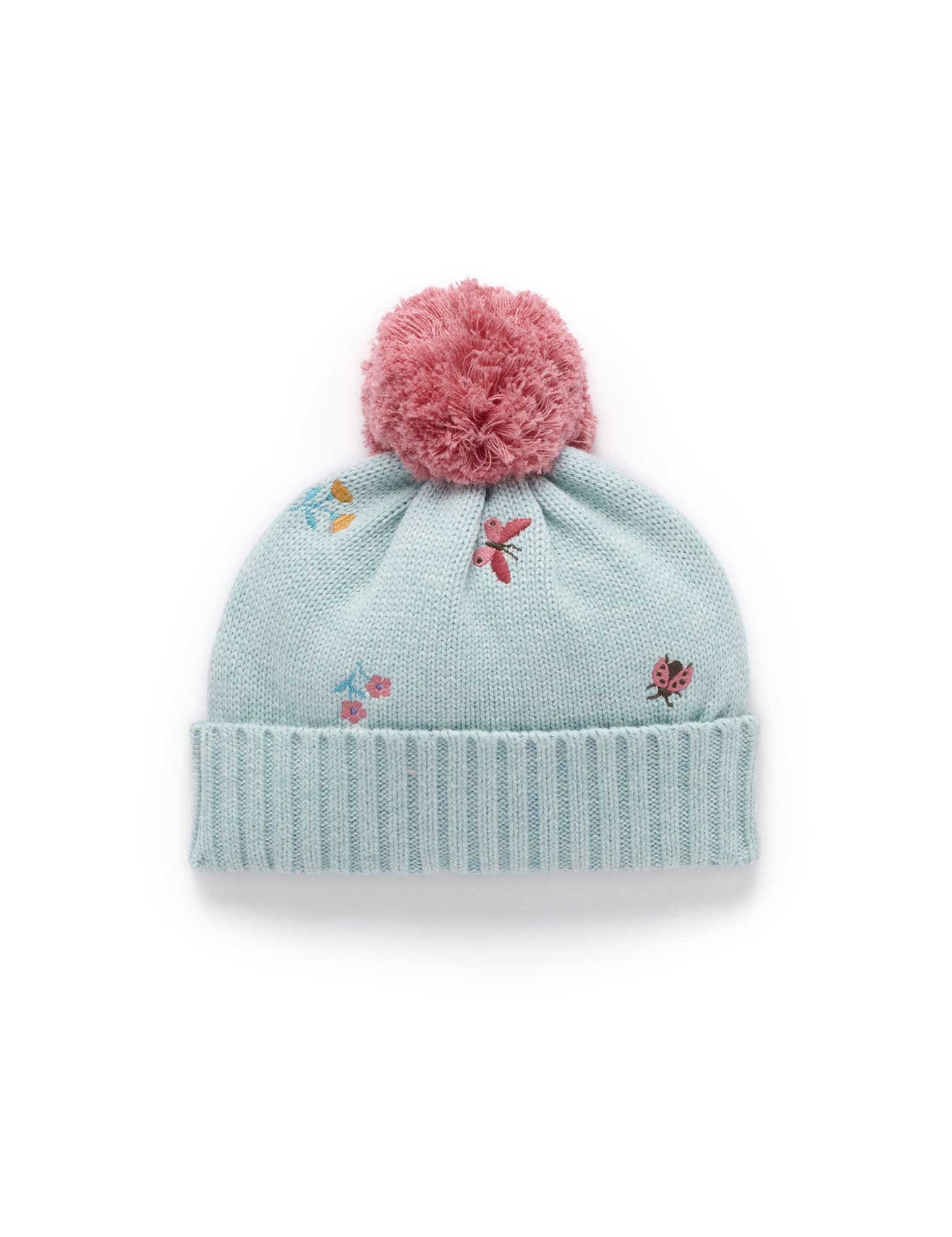 Purebaby - Embroidered Beanie | Ladybird