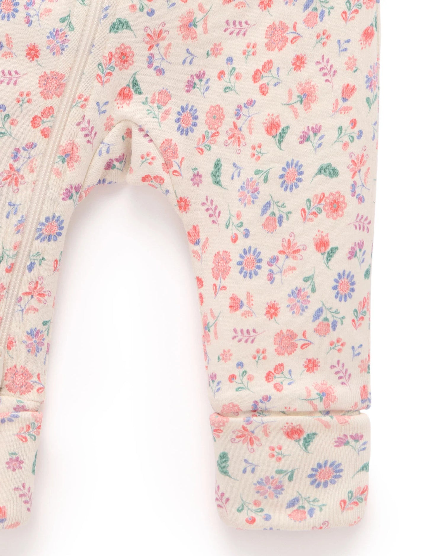 Purebaby - Zip Growsuit Flor