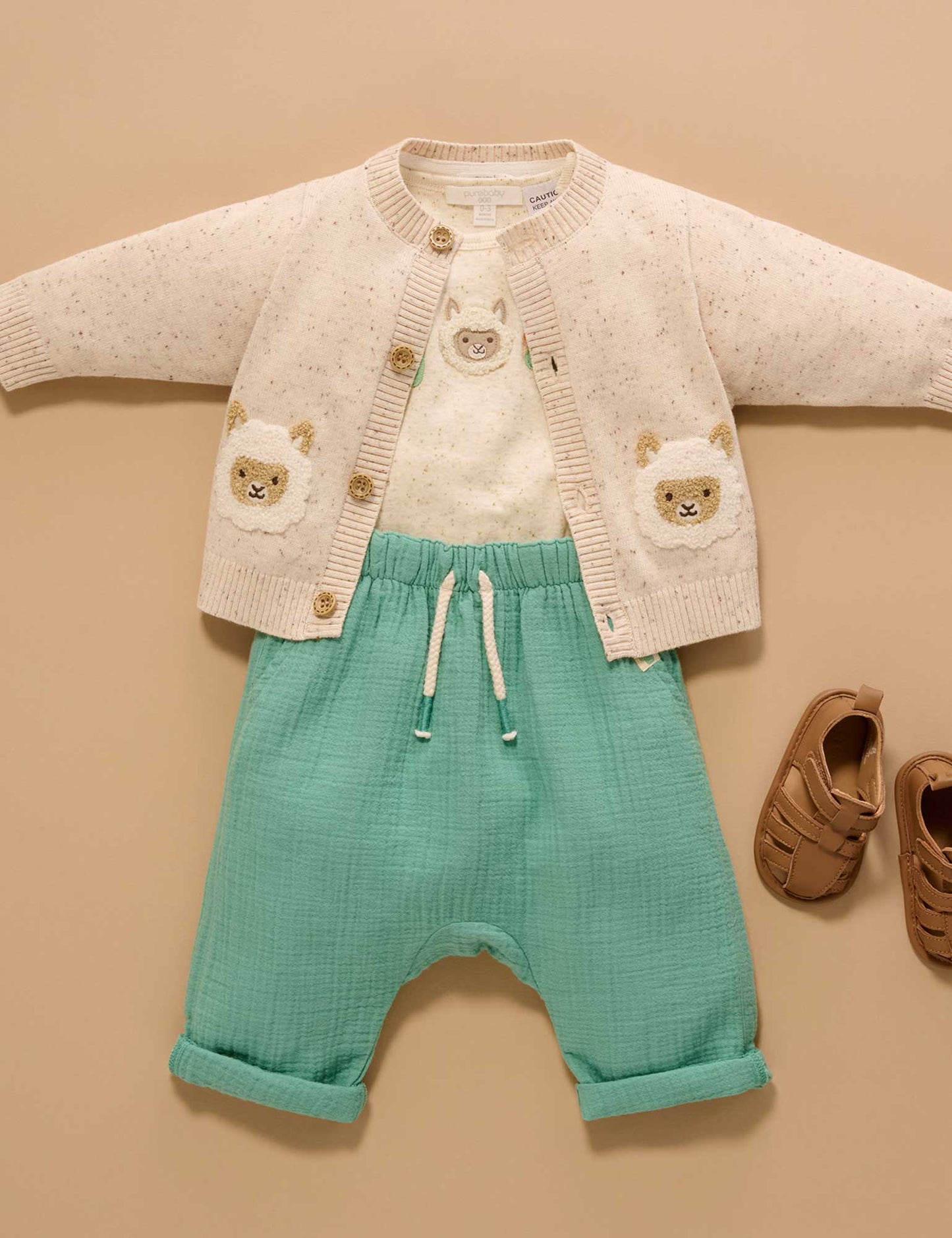 Purebaby - Bodysuit Wheat Neppy