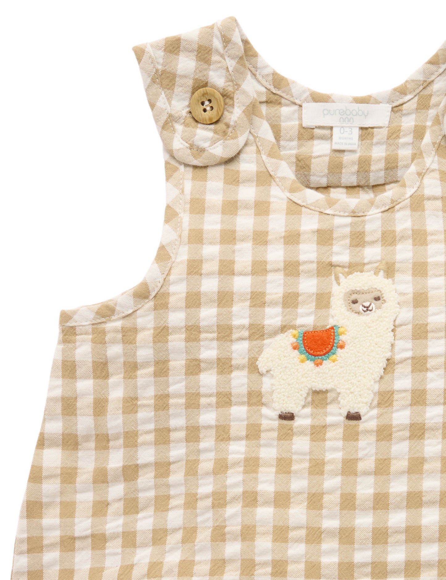 Purebaby - Gingham Romper Burrito