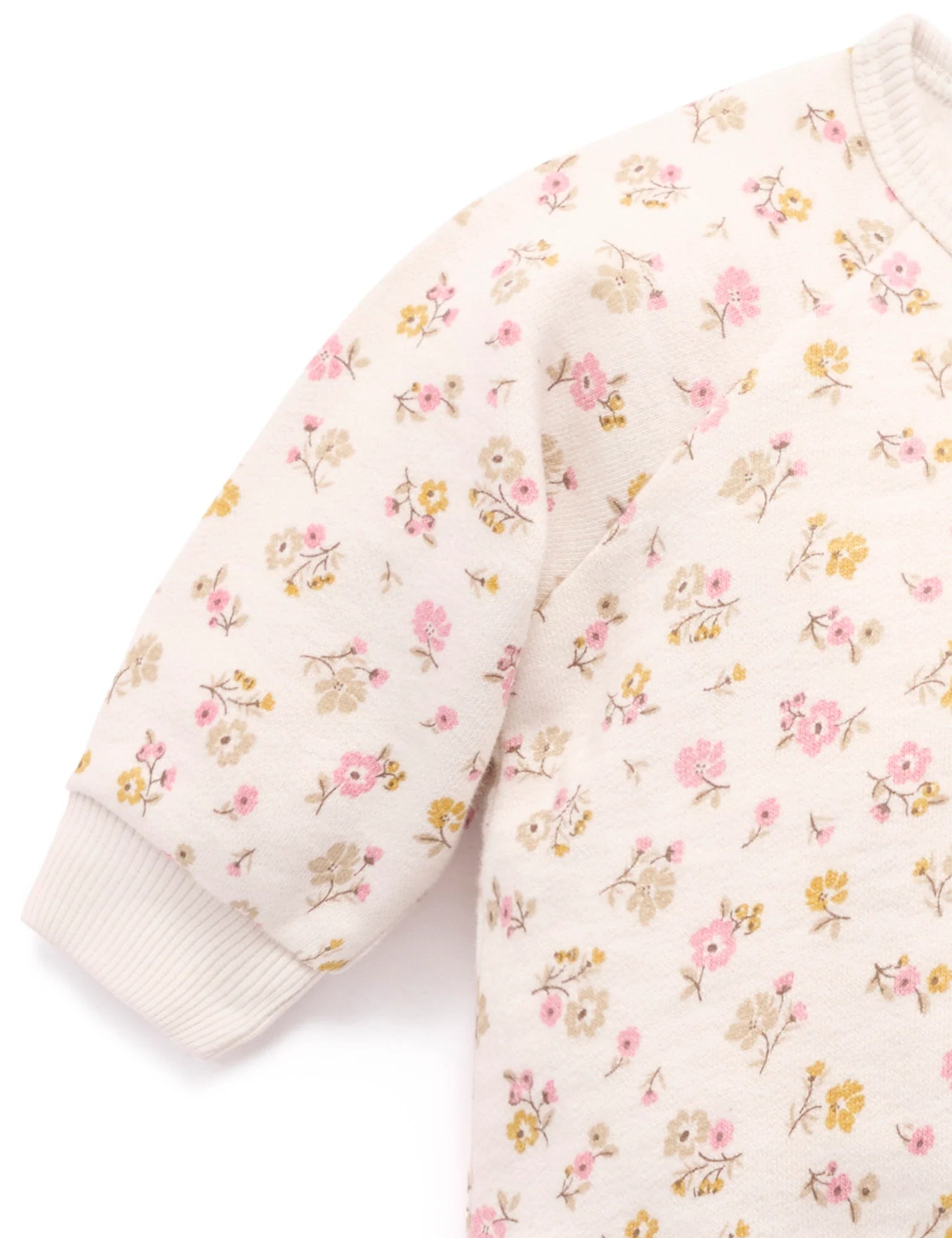 Pure Baby - Fleece Zip Growsuit Floral Fleece - The Ivy Room Adelaide