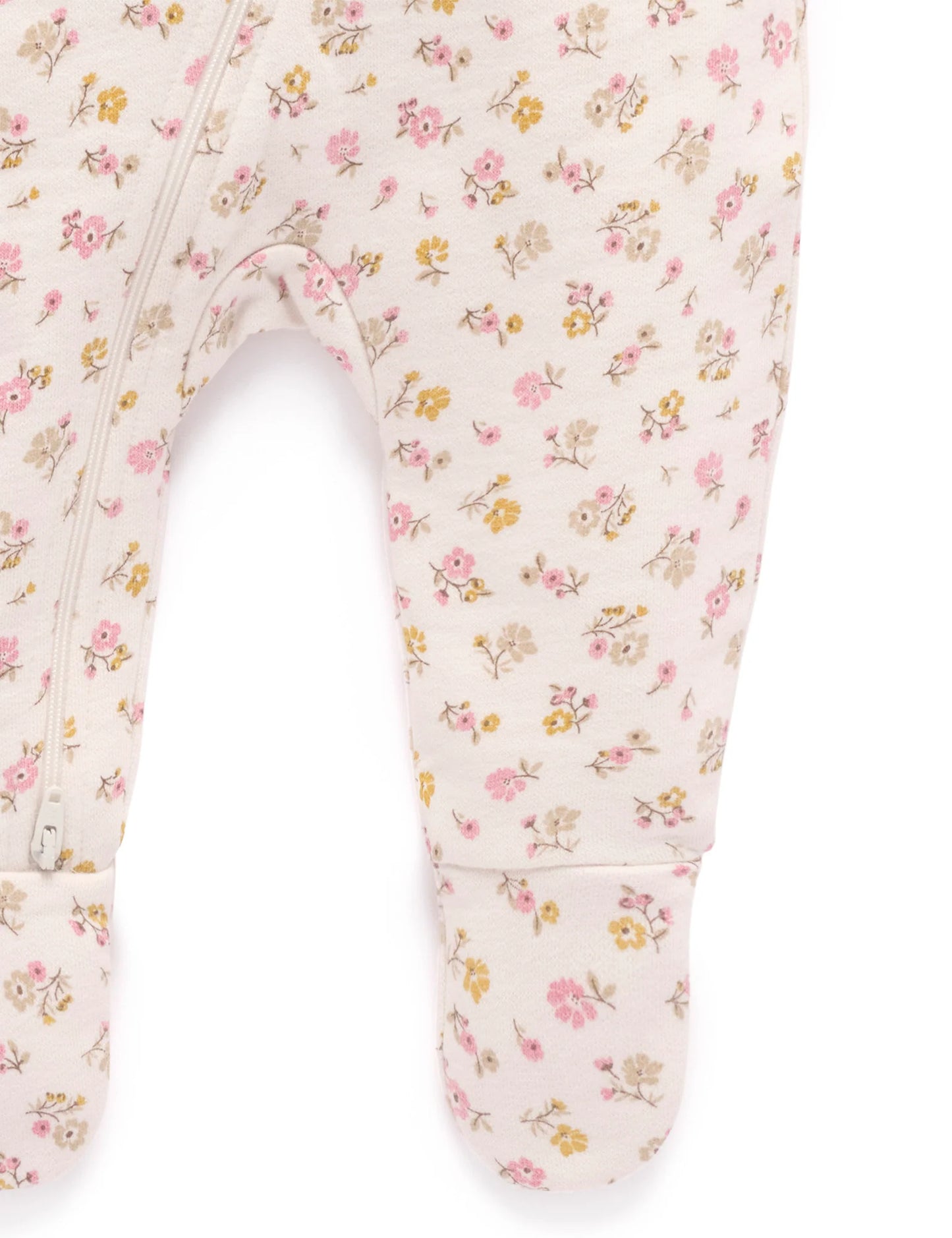 Pure Baby - Fleece Zip Growsuit Floral Fleece - The Ivy Room Adelaide