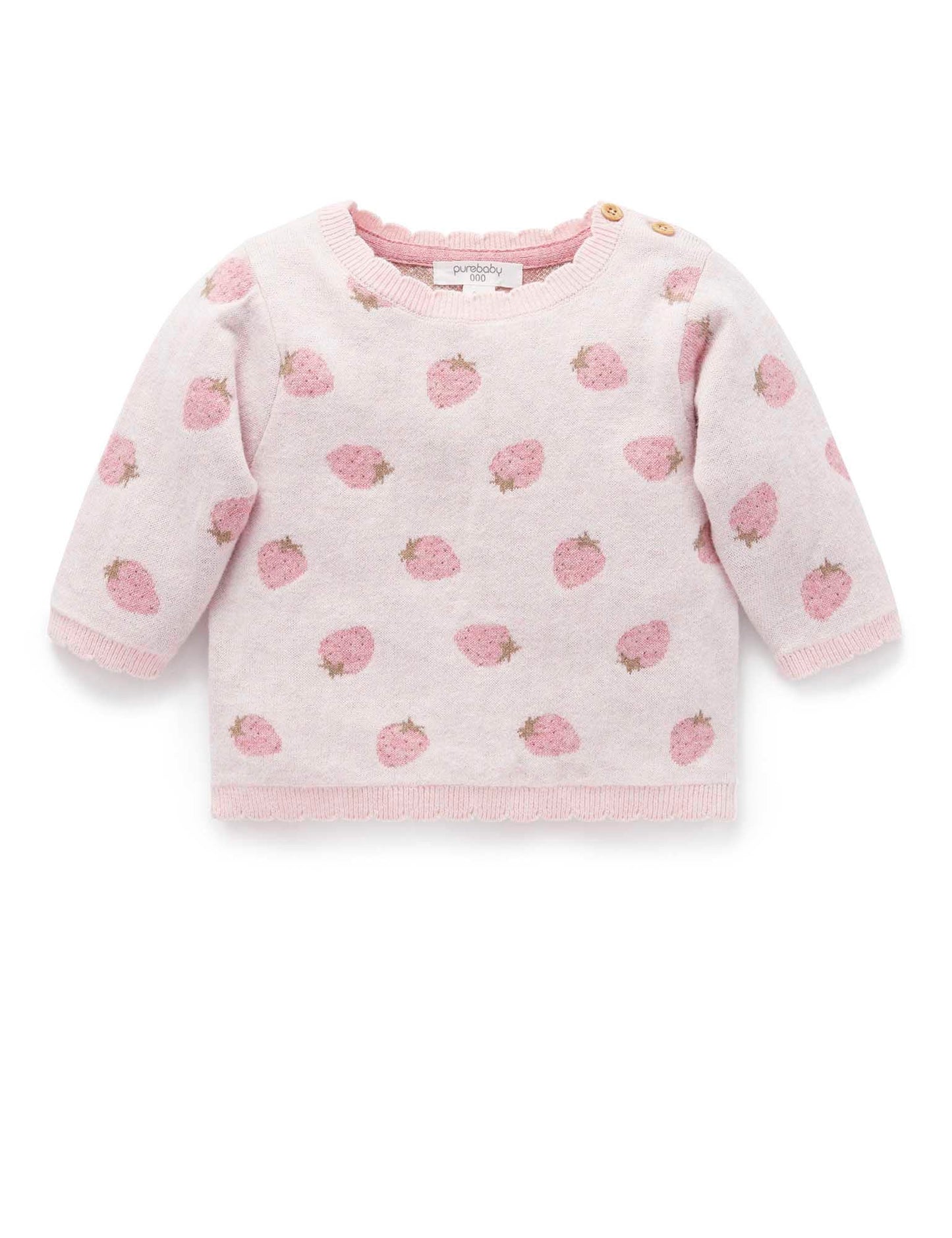 Pure Baby - Strawberry Jacquard Jumper